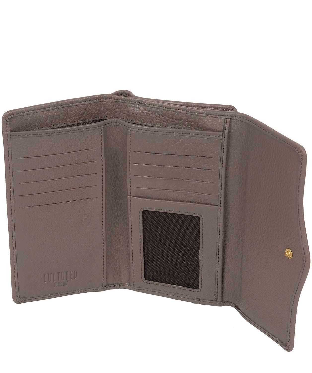 'Letitia' Elephant Grey Leather Purse