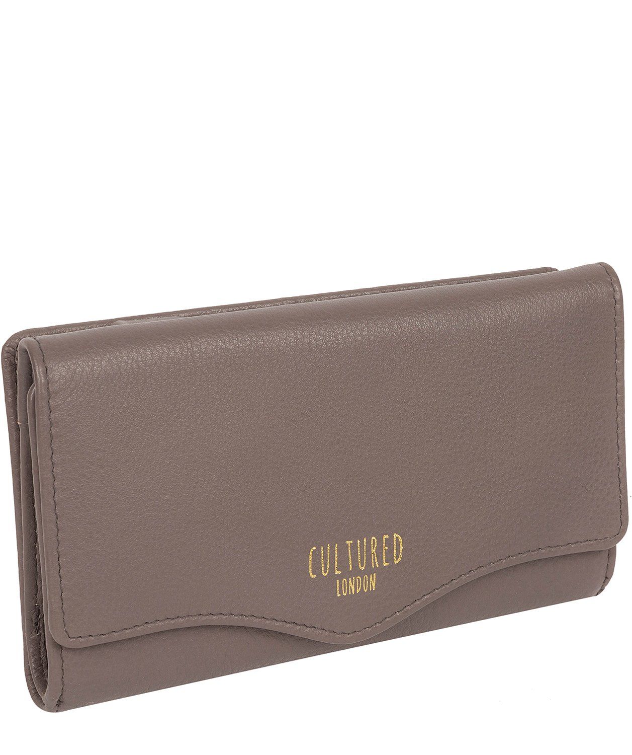 'Letitia' Elephant Grey Leather Purse