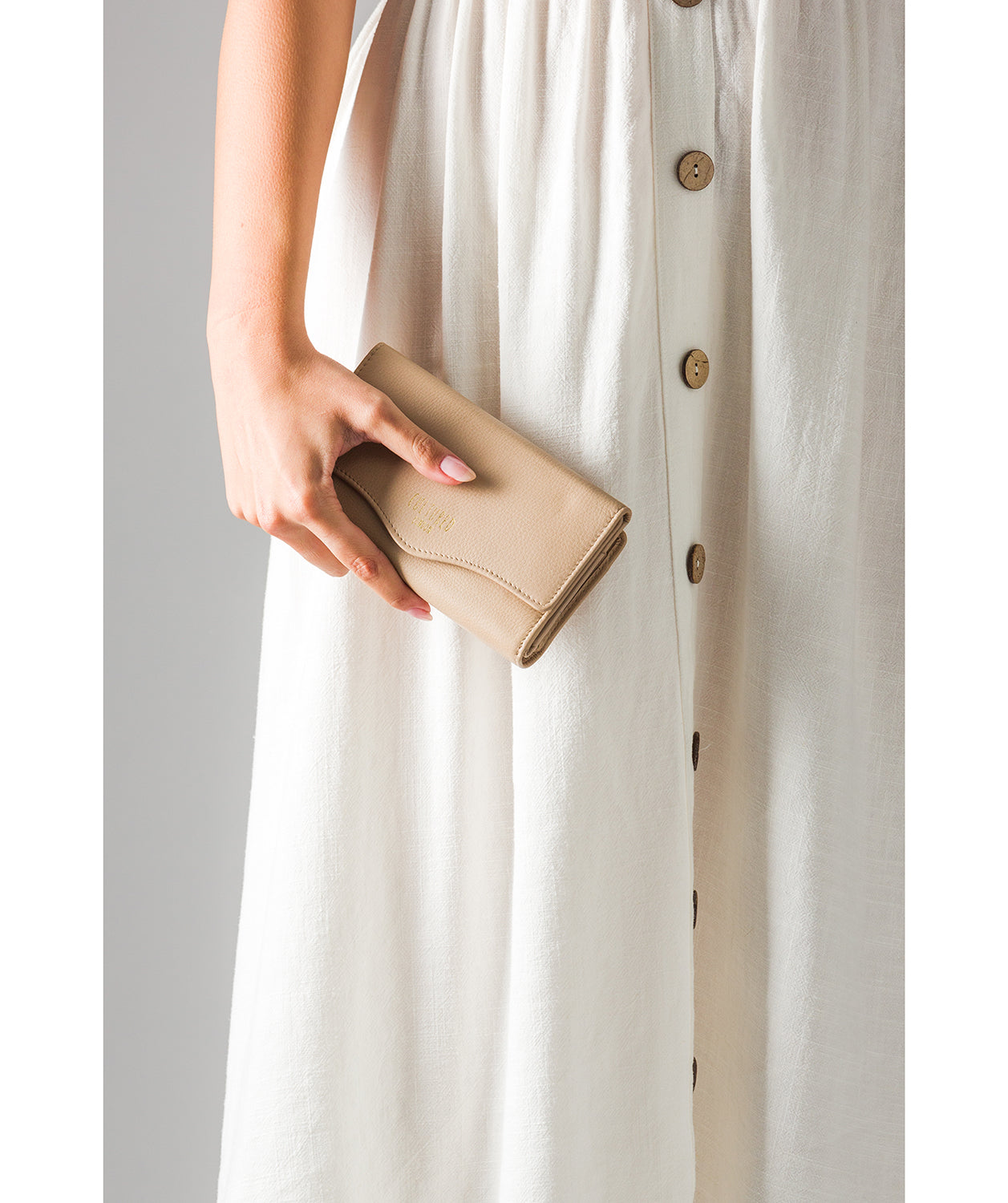 'Letitia' Latte Leather Purse