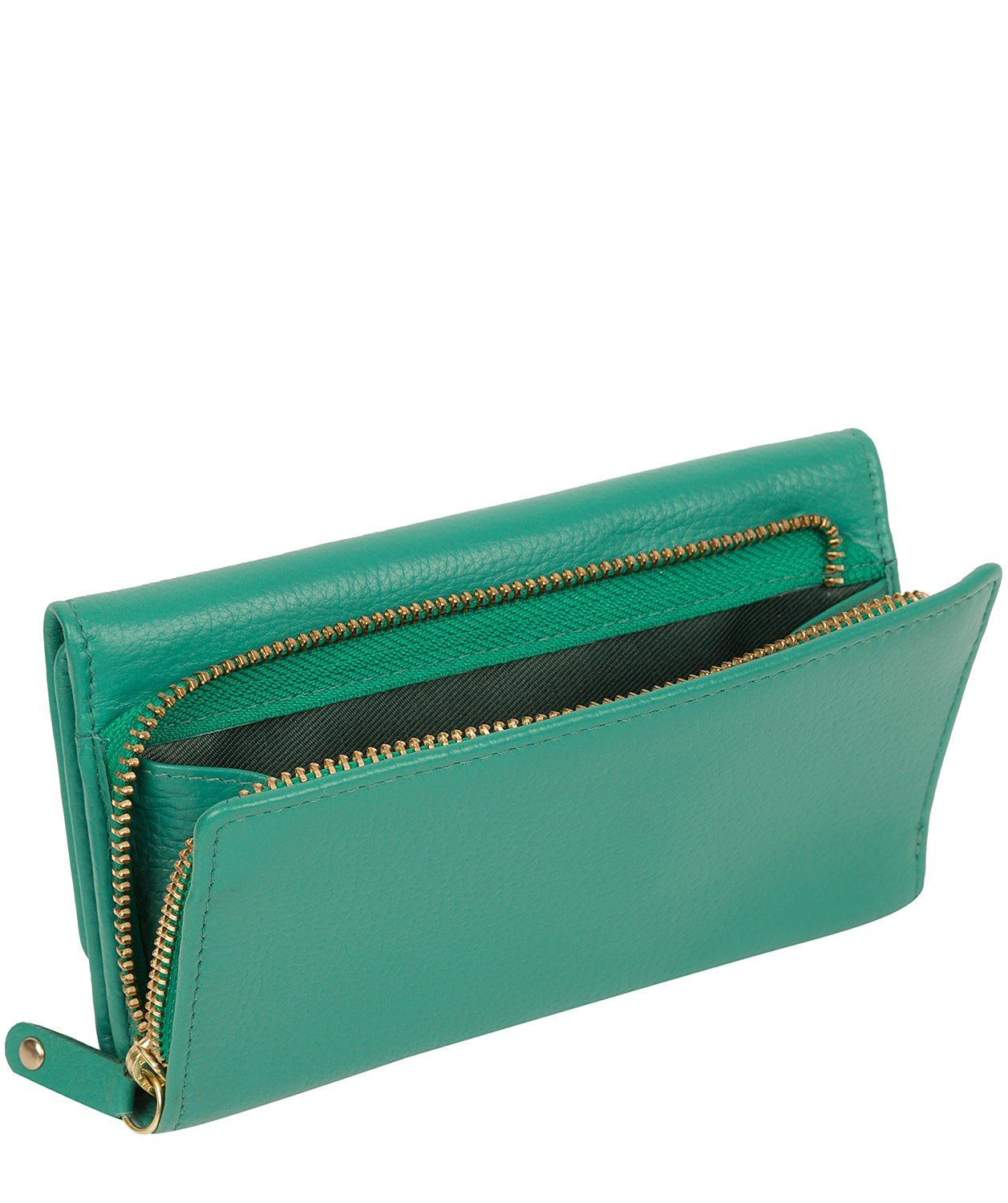 'Letitia' Leaf Green Leather Purse