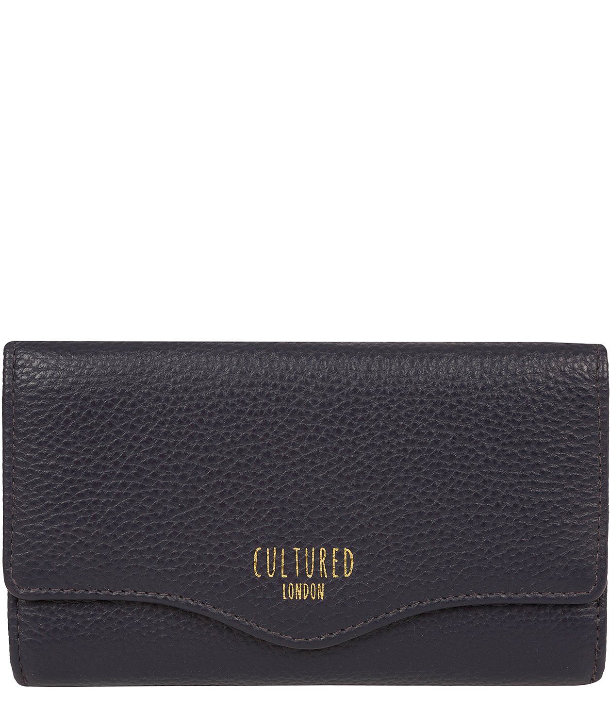 'Letitia' Oxford Blue Leather Purse Pure Luxuries London