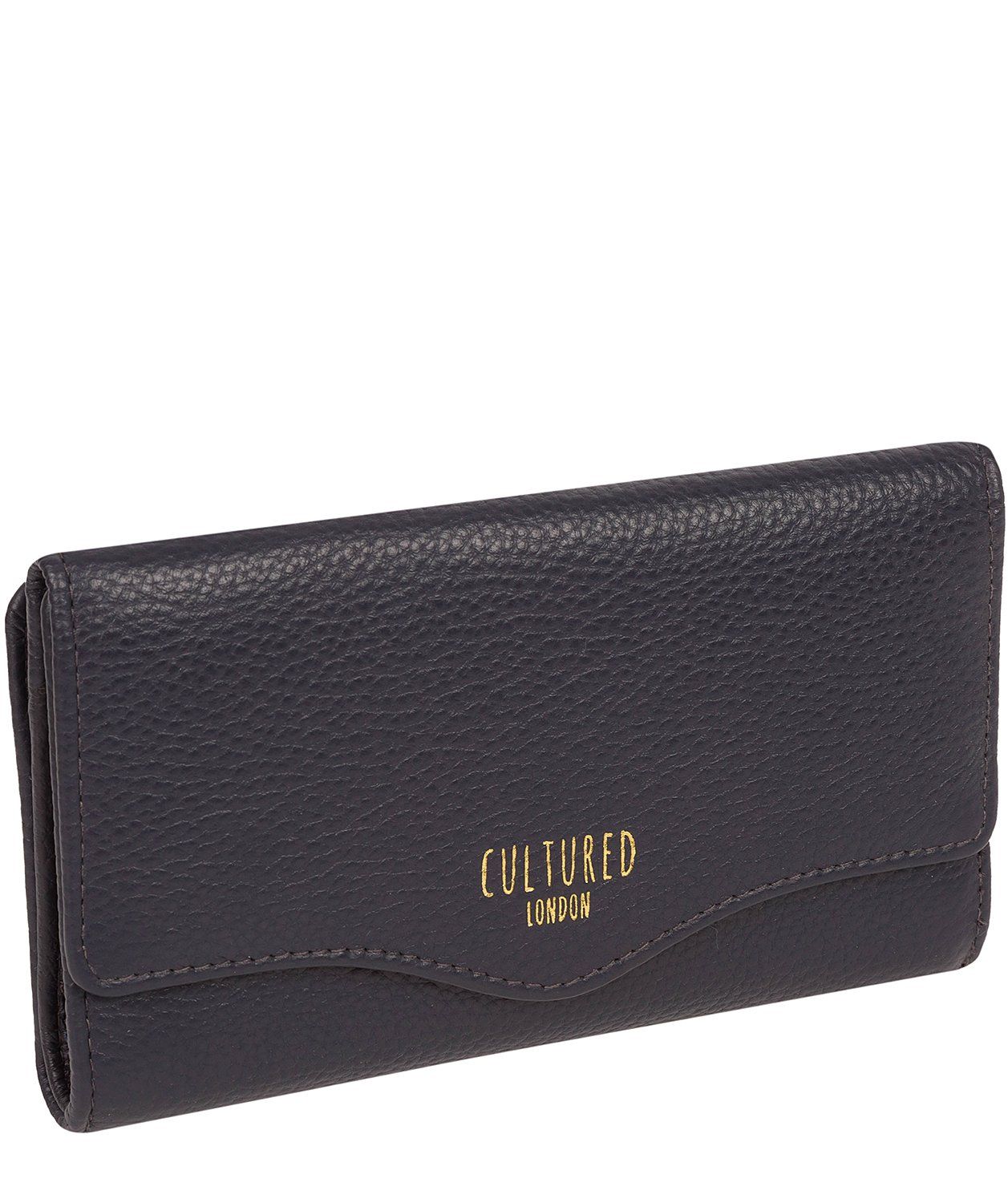 'Letitia' Oxford Blue Leather Purse Pure Luxuries London