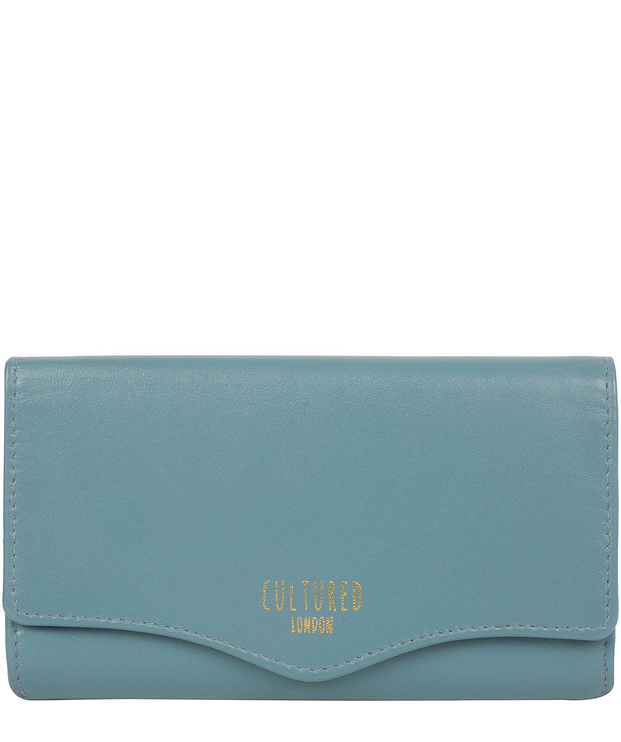 'Letitia' Smoky Blue Leather Purse