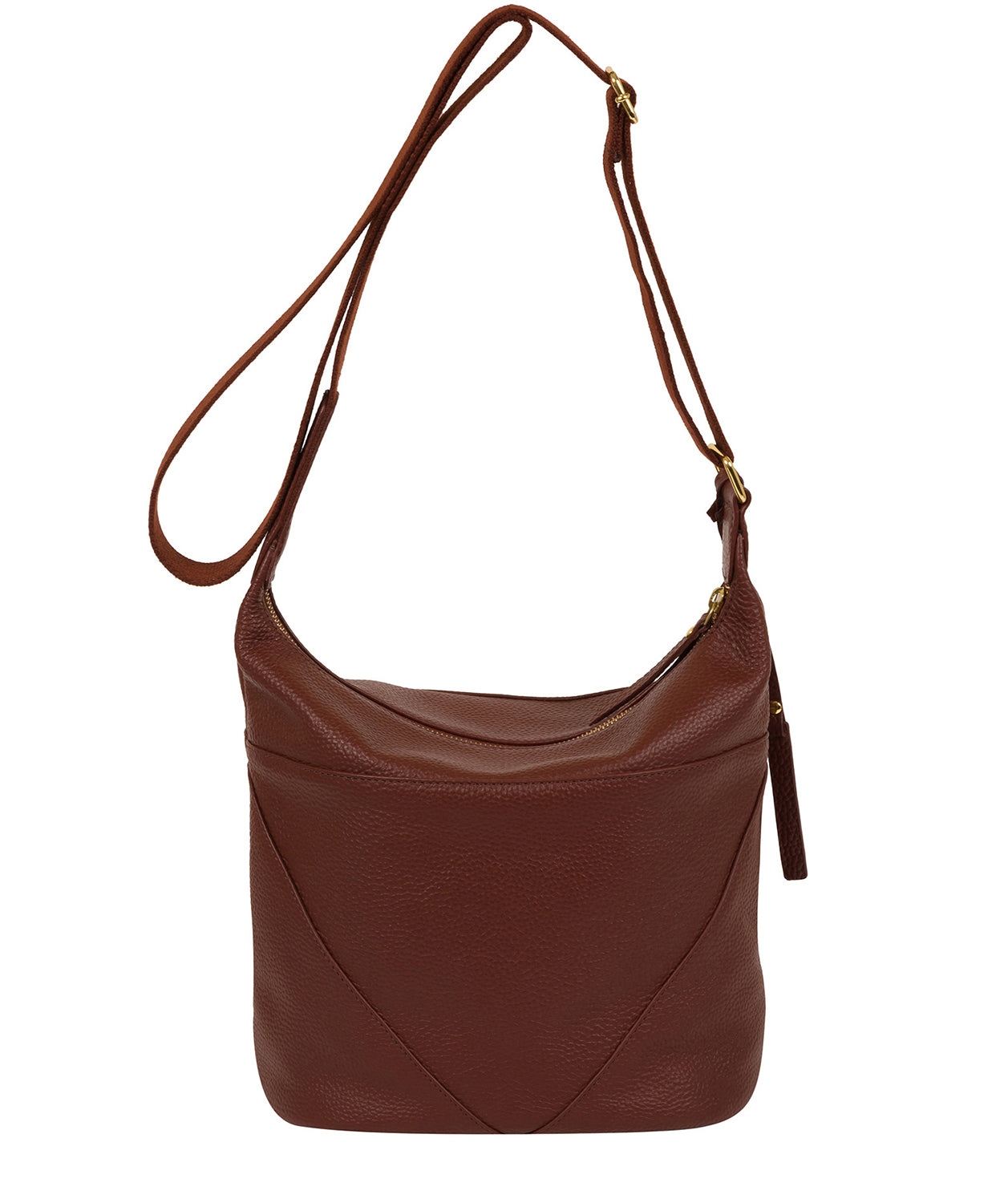 'Olsen' Cognac Leather Shoulder Bag