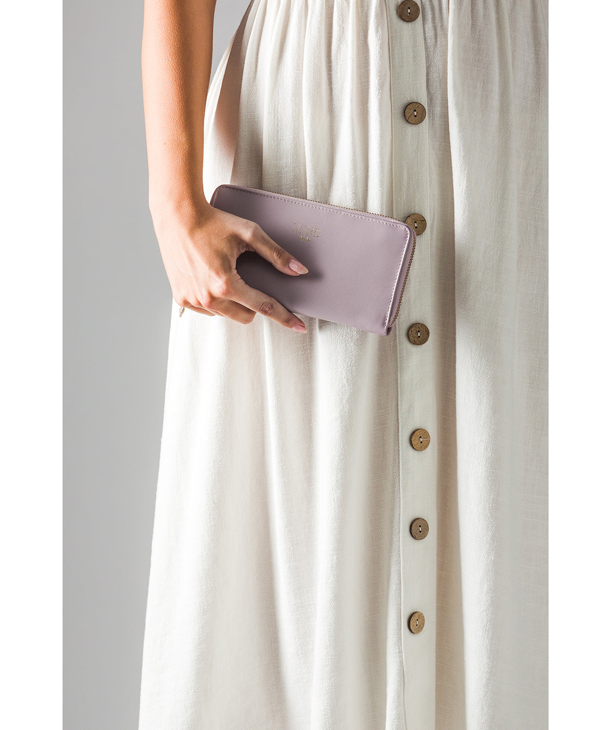 'Tabitha' Subtle Lilac Leather Purse