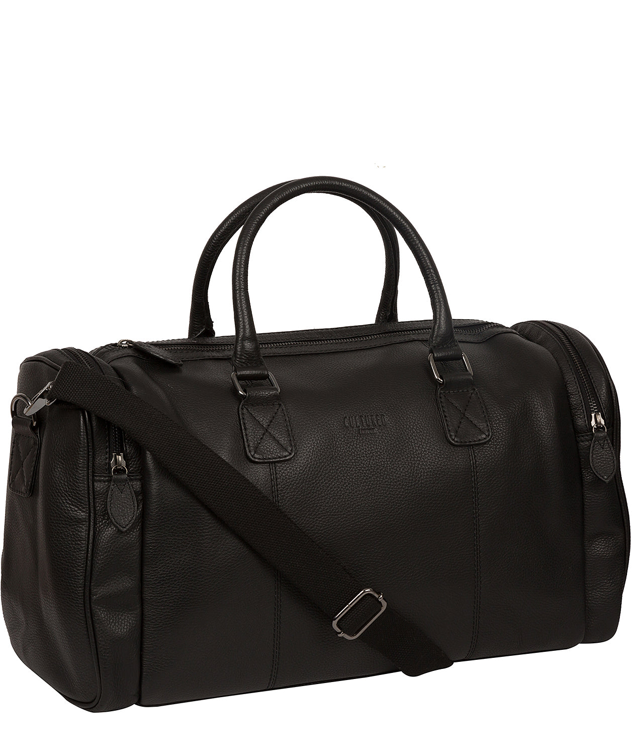 'Ocean' Black Leather Holdall