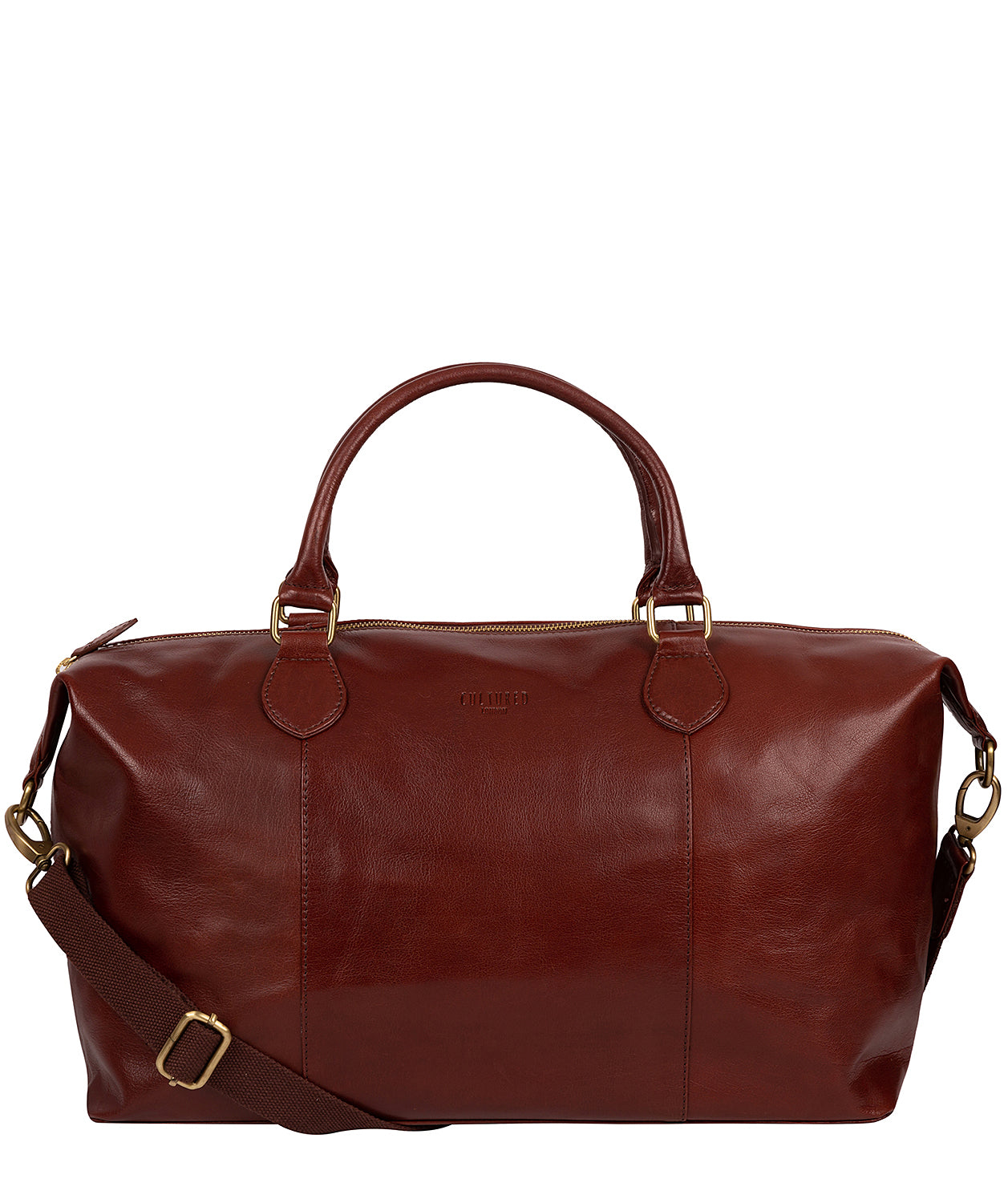 'Navigator' Dark Chestnut Leather Holdall