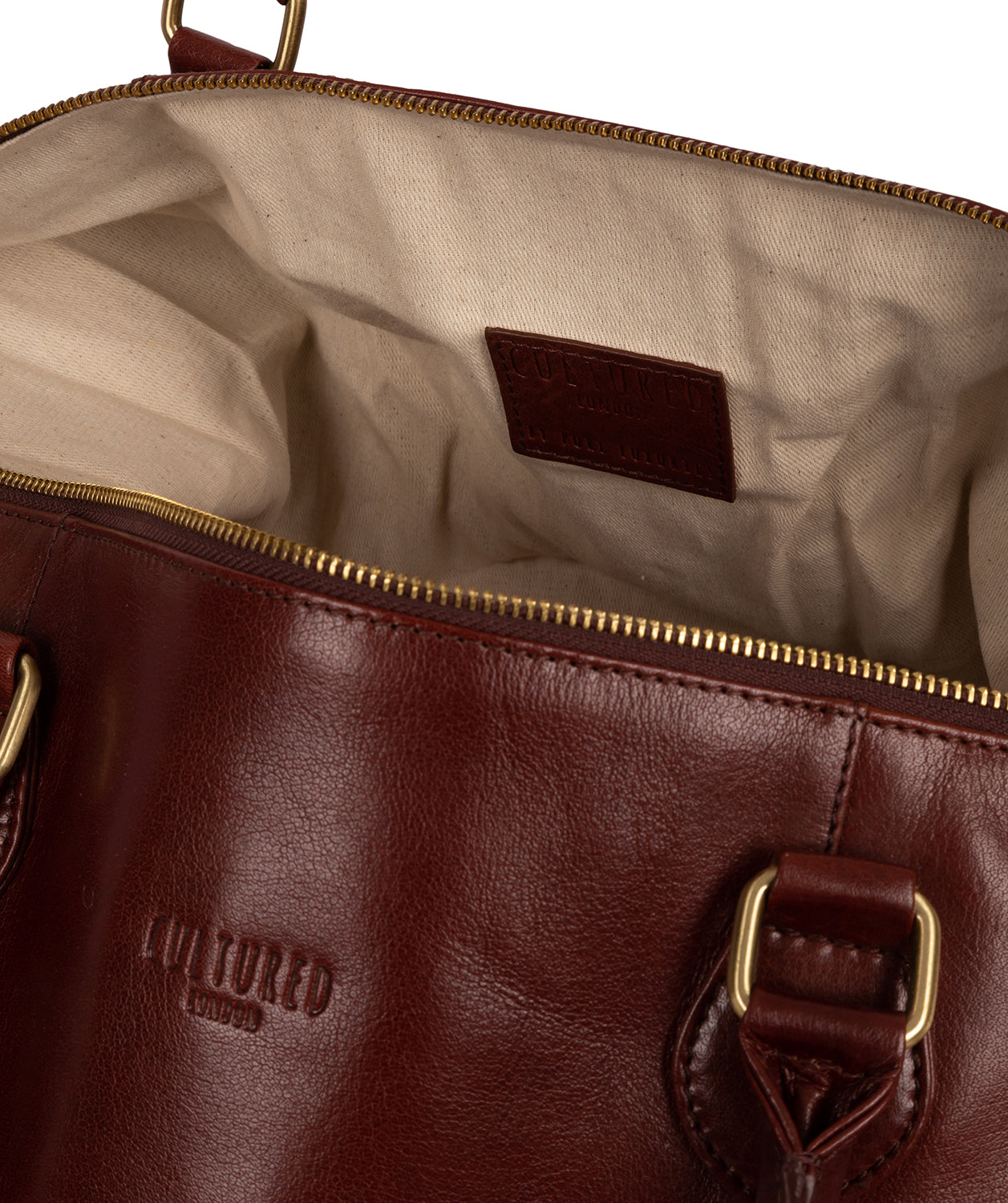 'Navigator' Dark Chestnut Leather Holdall