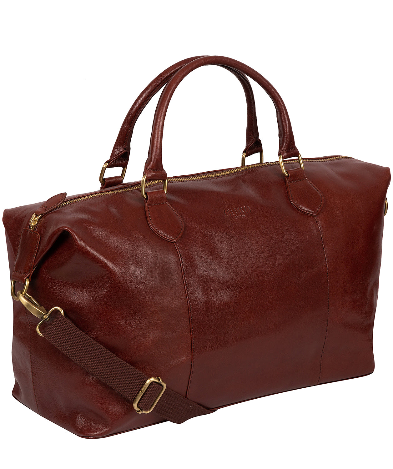 'Navigator' Dark Chestnut Leather Holdall