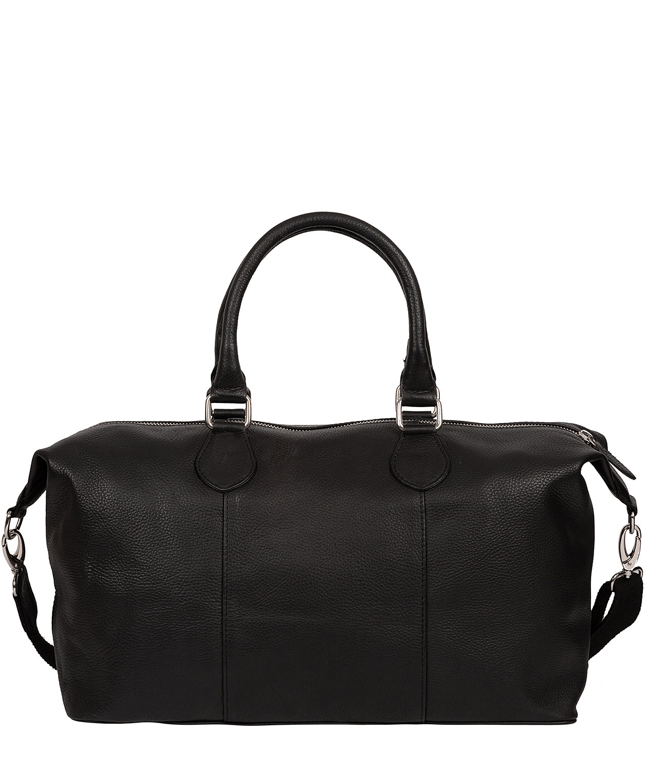 'Circuit' Black Leather Mini Holdall