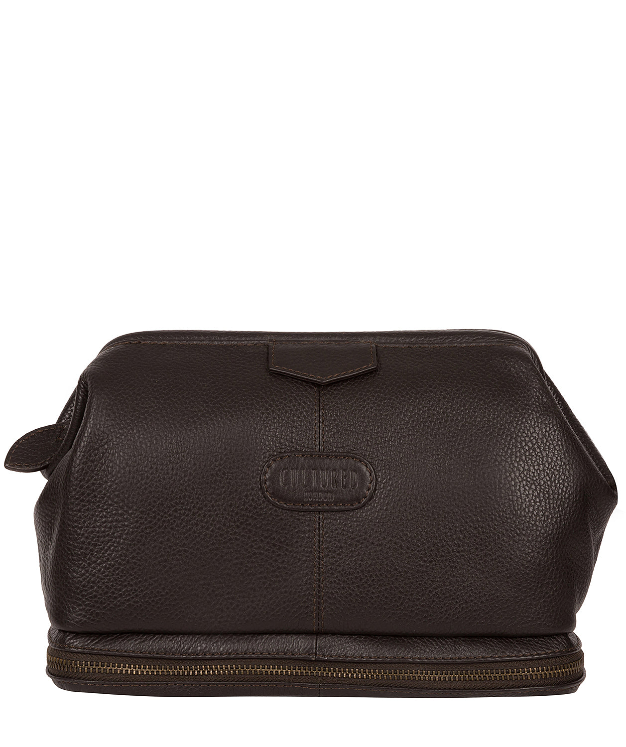 'Rudder' Brown Leather Washbag