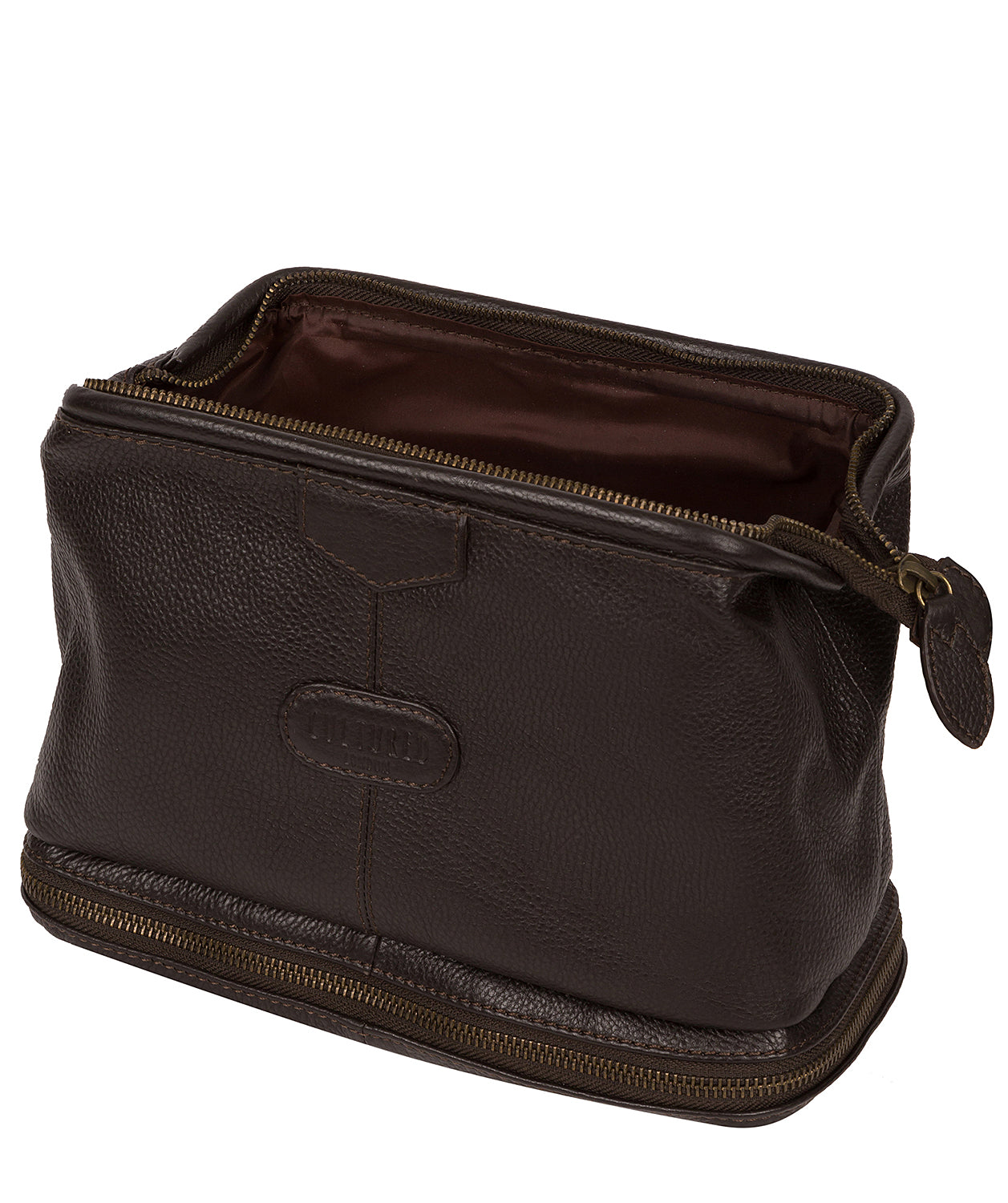 'Rudder' Brown Leather Washbag