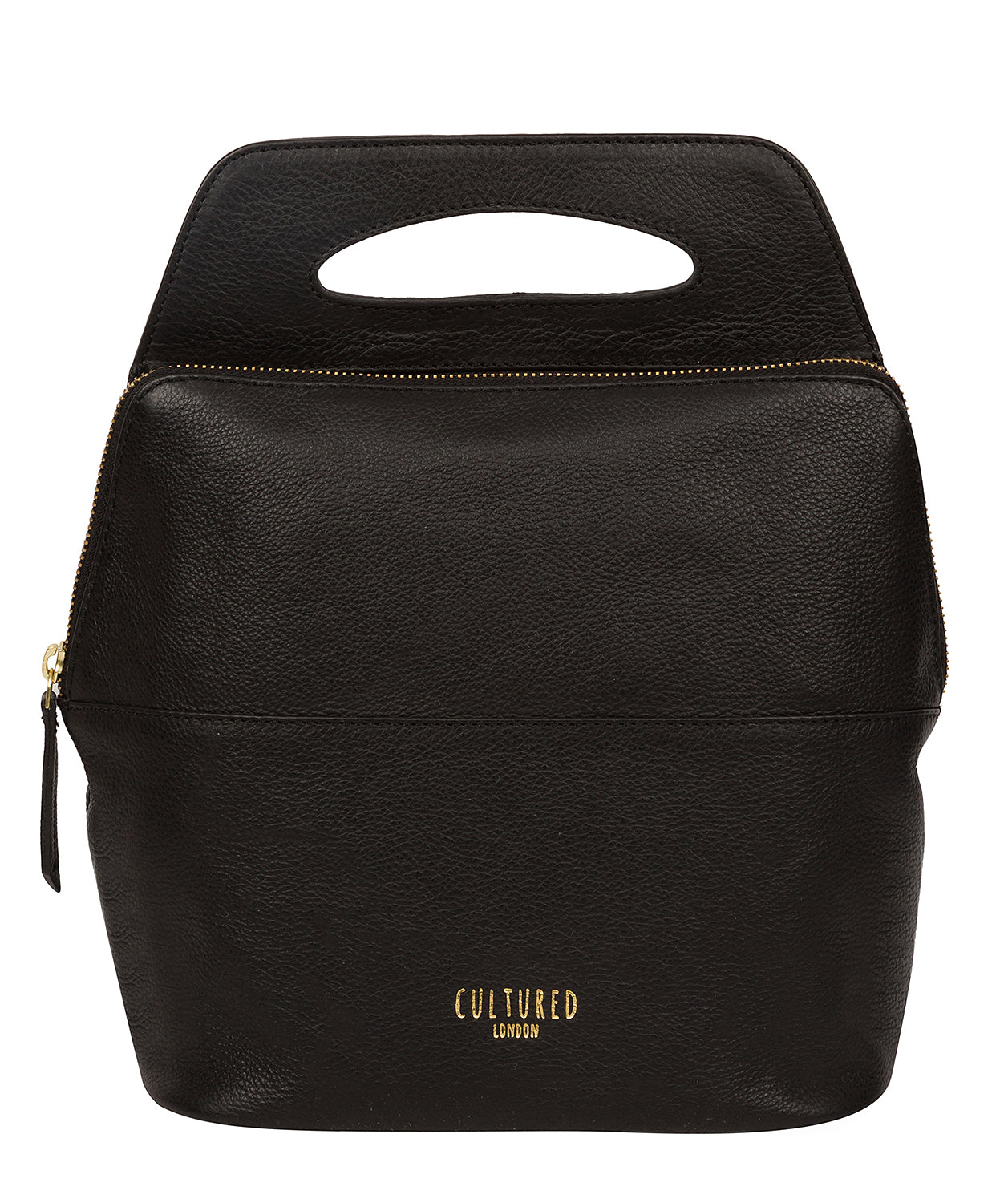 'Finsbury' Black Leather Backpack