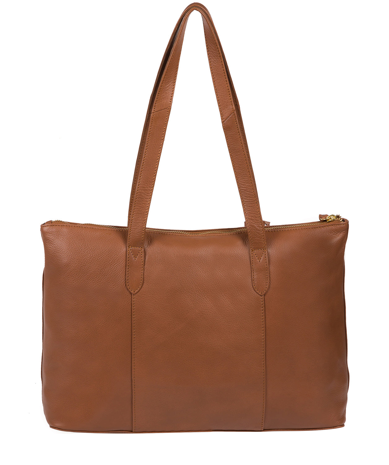 'Barbican' Dark Tan Leather Tote Bag