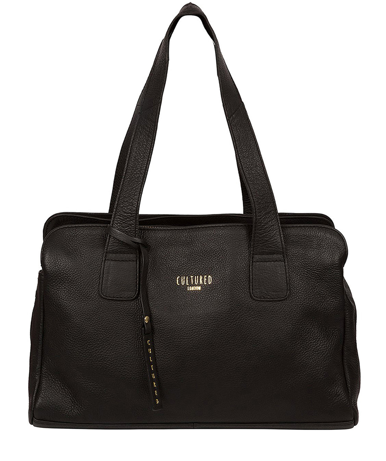 'Marquee' Black Leather Handbag