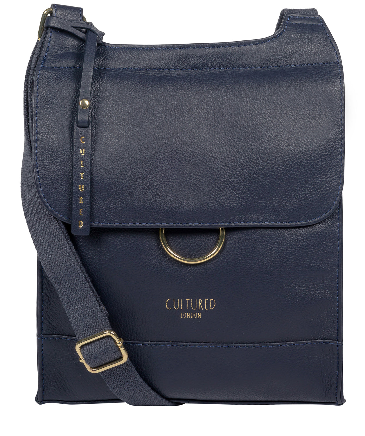 'Covent' Ink Leather Cross Body Bag