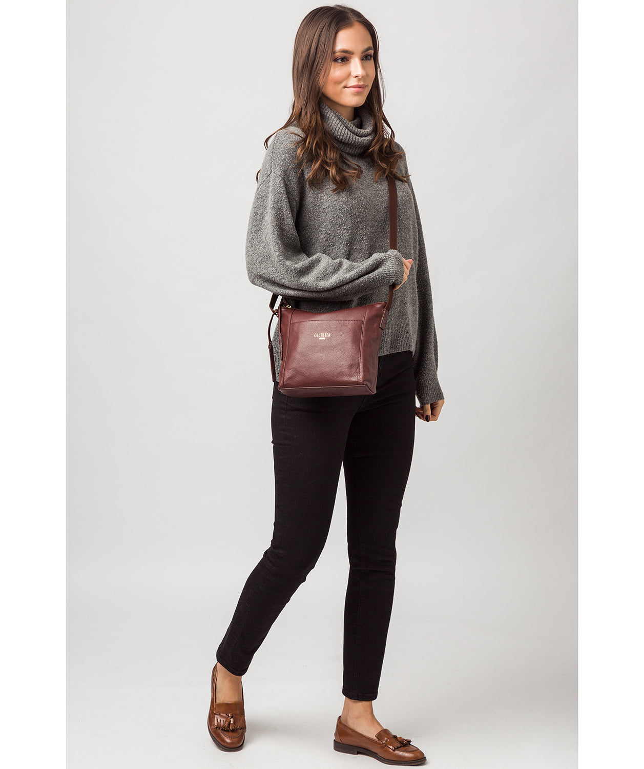 'Belgravia' Rich Chestnut Cross Body Bag