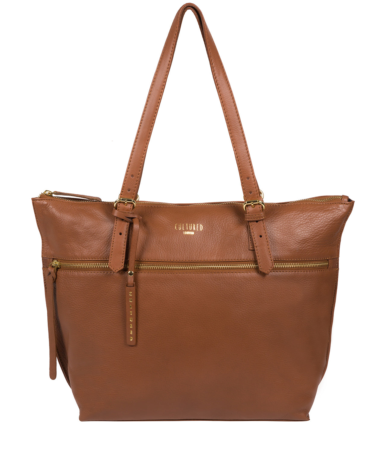 'Moorgate' Dark Tan Leather Tote Bag