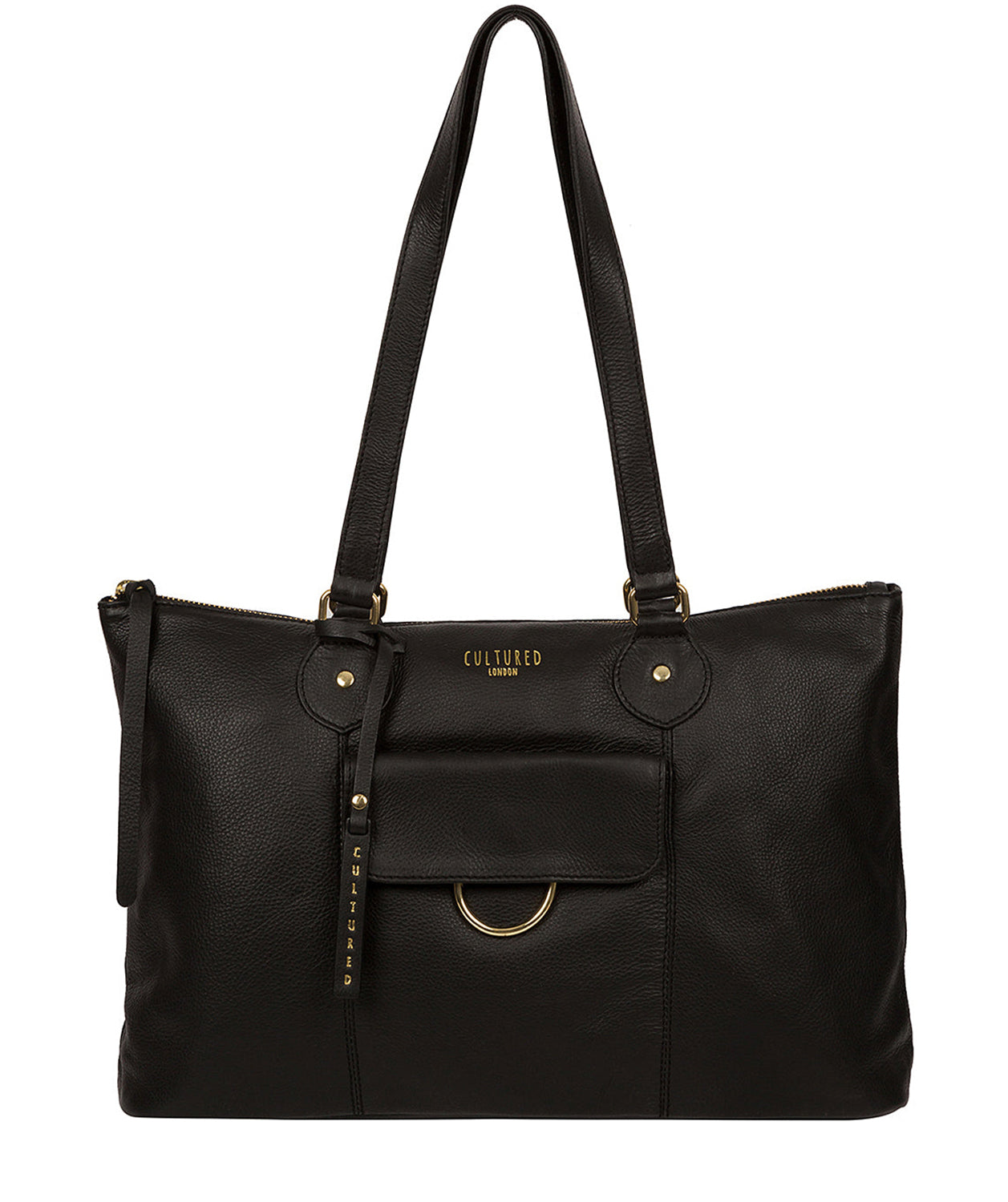 'Bayswater' Black Leather Tote Bag