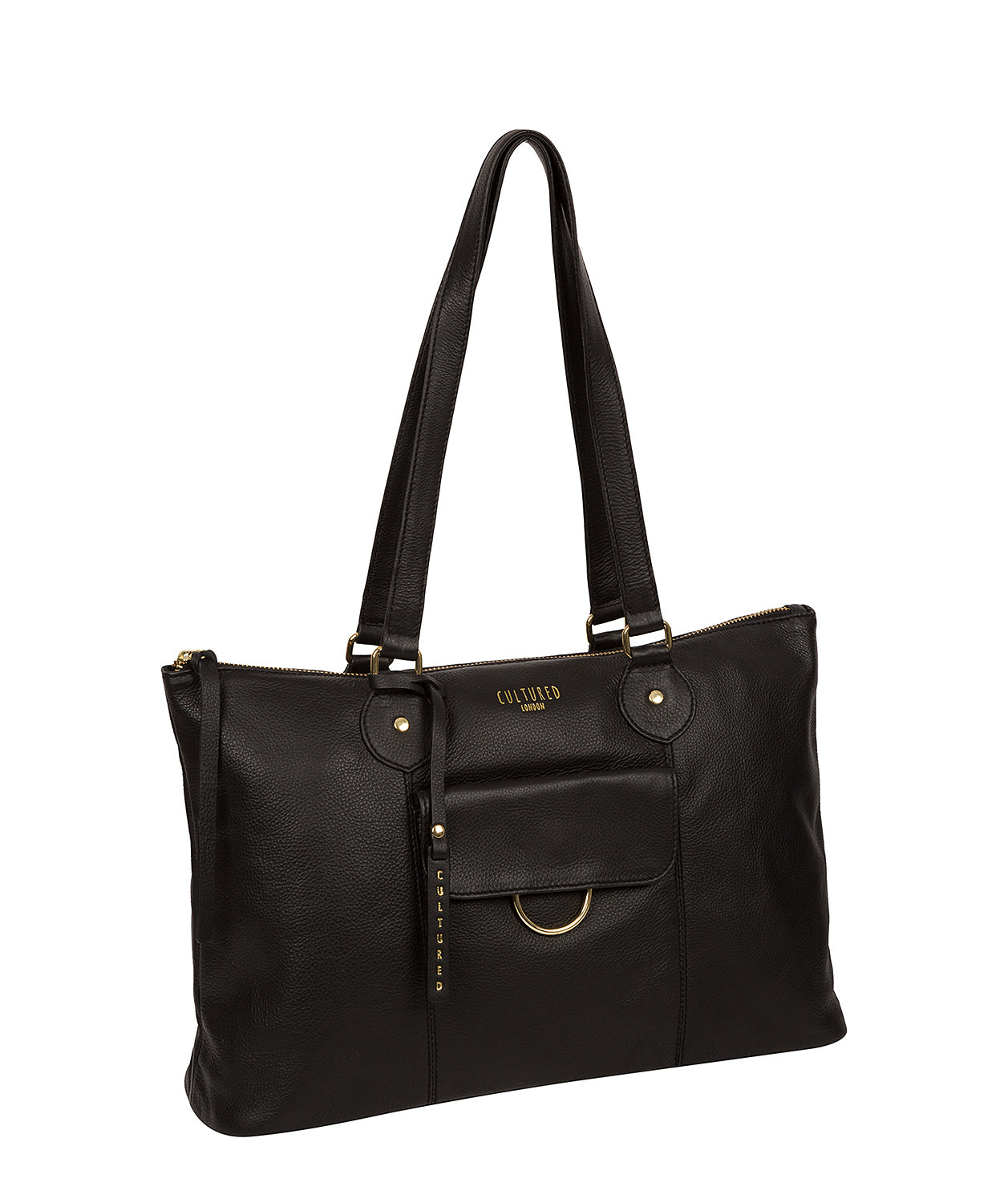 'Bayswater' Black Leather Tote Bag