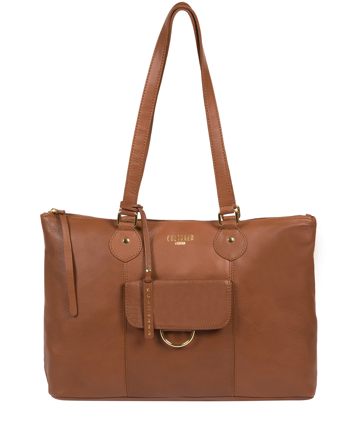 'Bayswater' Dark Tan Leather Tote Bag