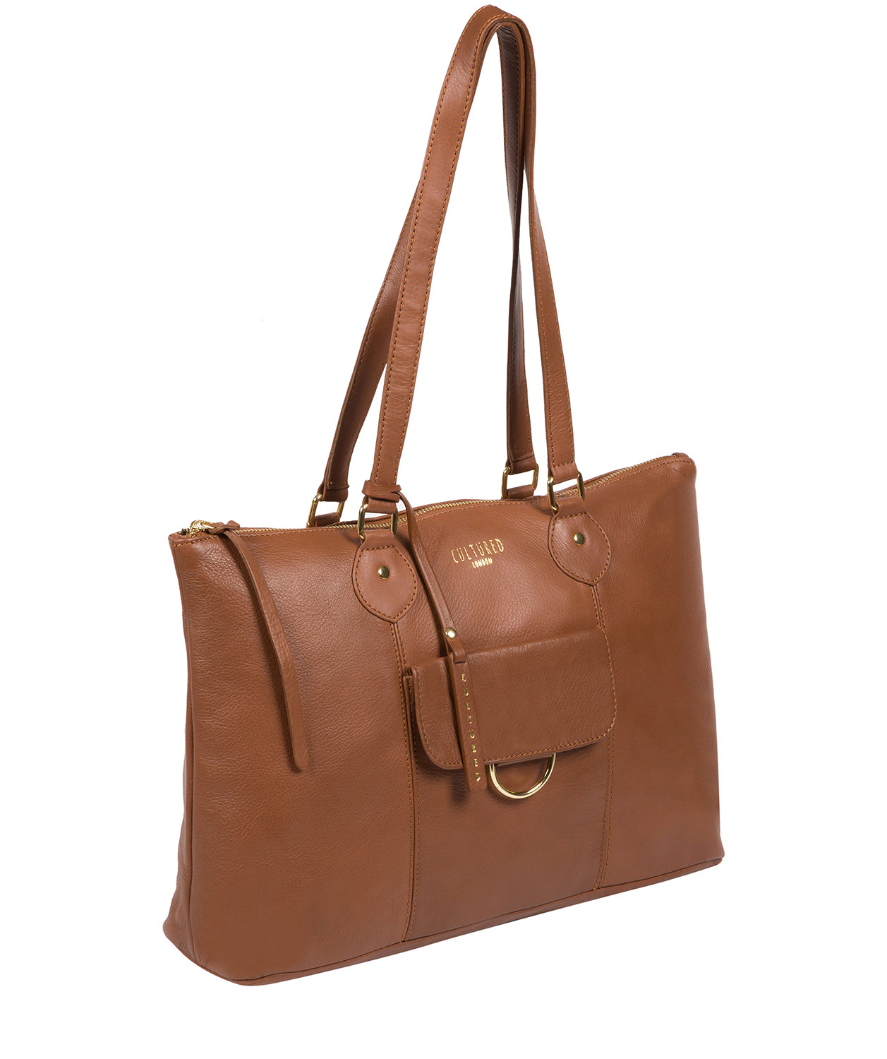 'Bayswater' Dark Tan Leather Tote Bag