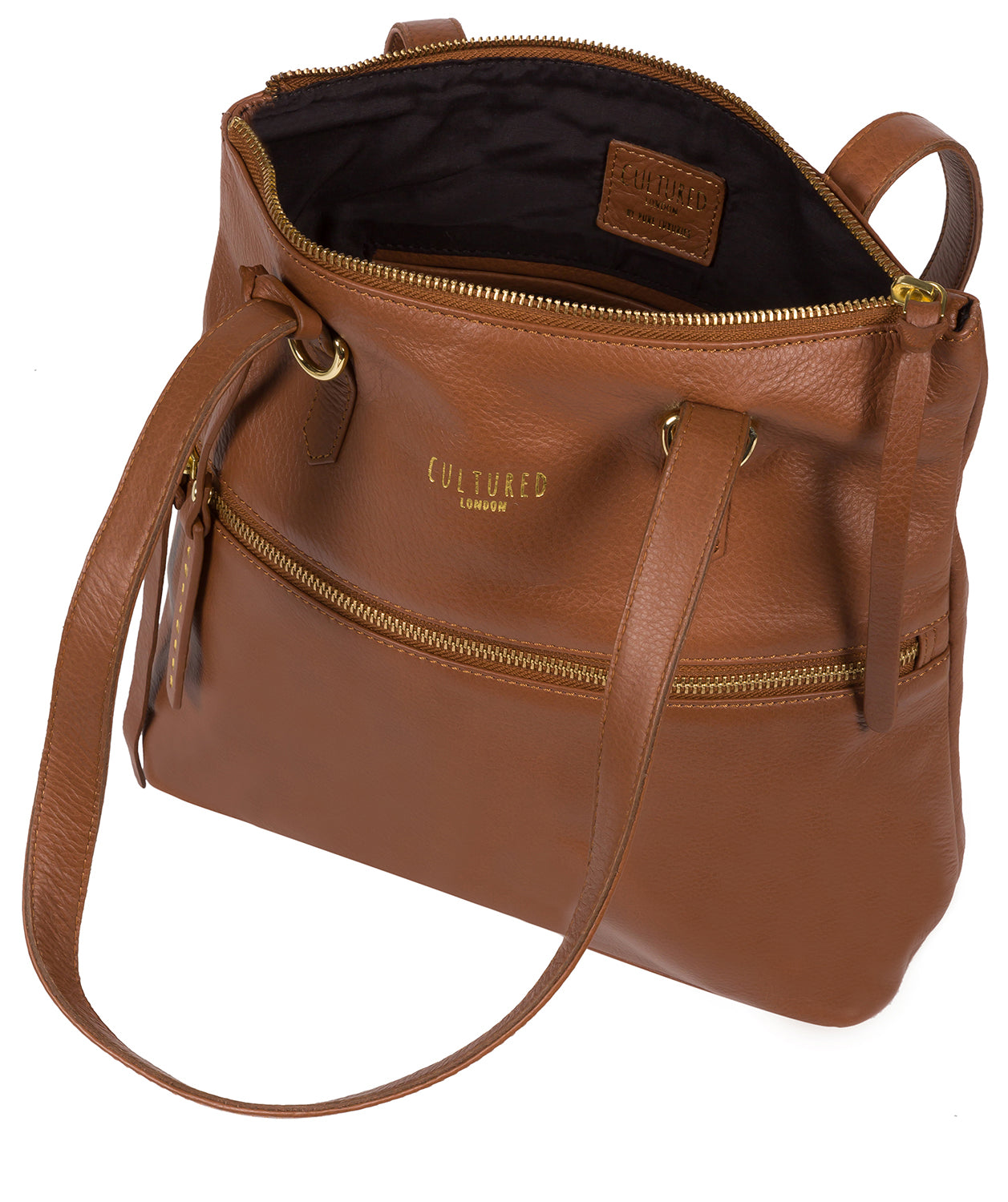 'Chesham' Dark Tan Leather Tote Bag