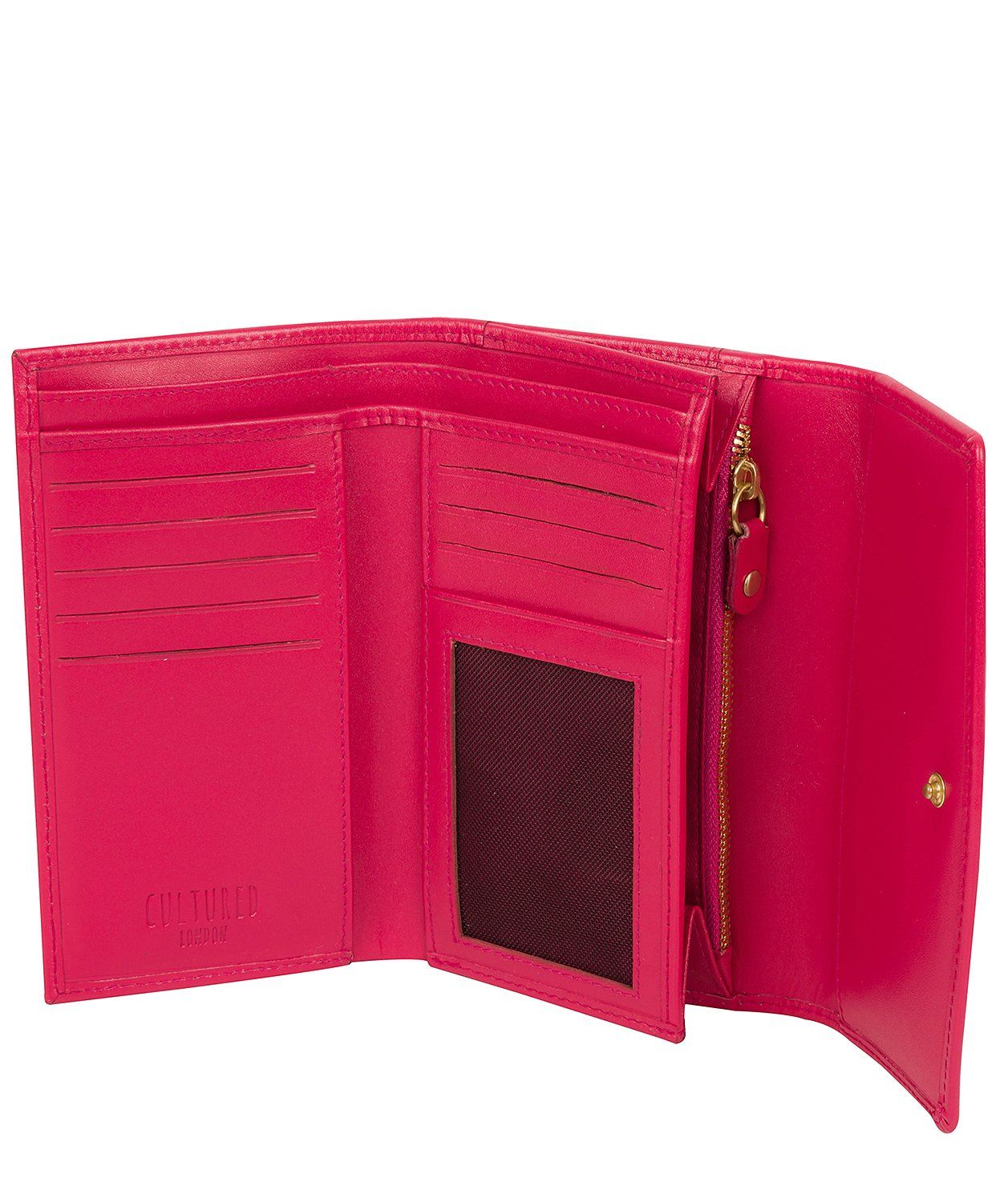 'Aviva' Fushia Leather Purse'