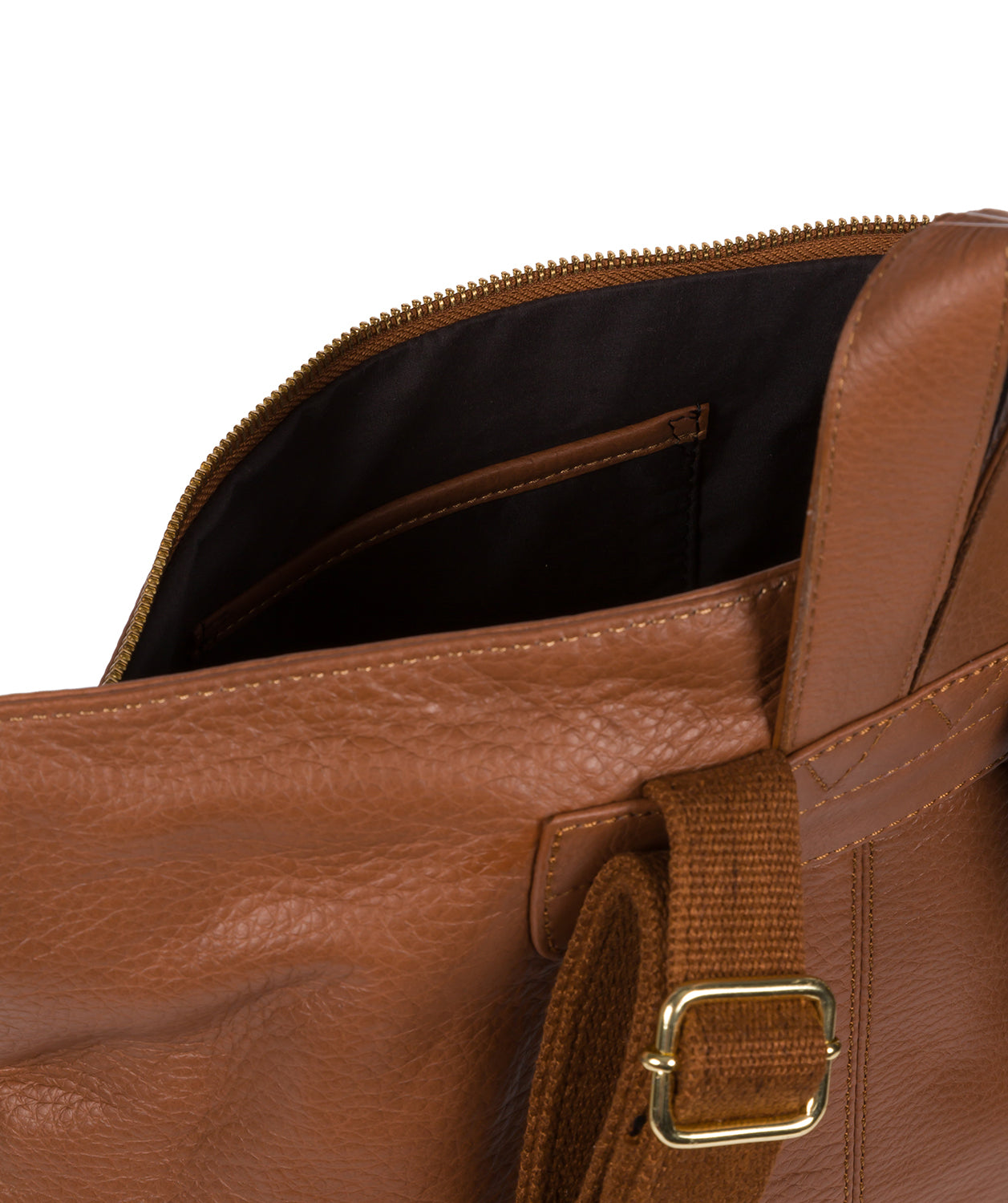 'Addington' Dark Tan Leather Backpack