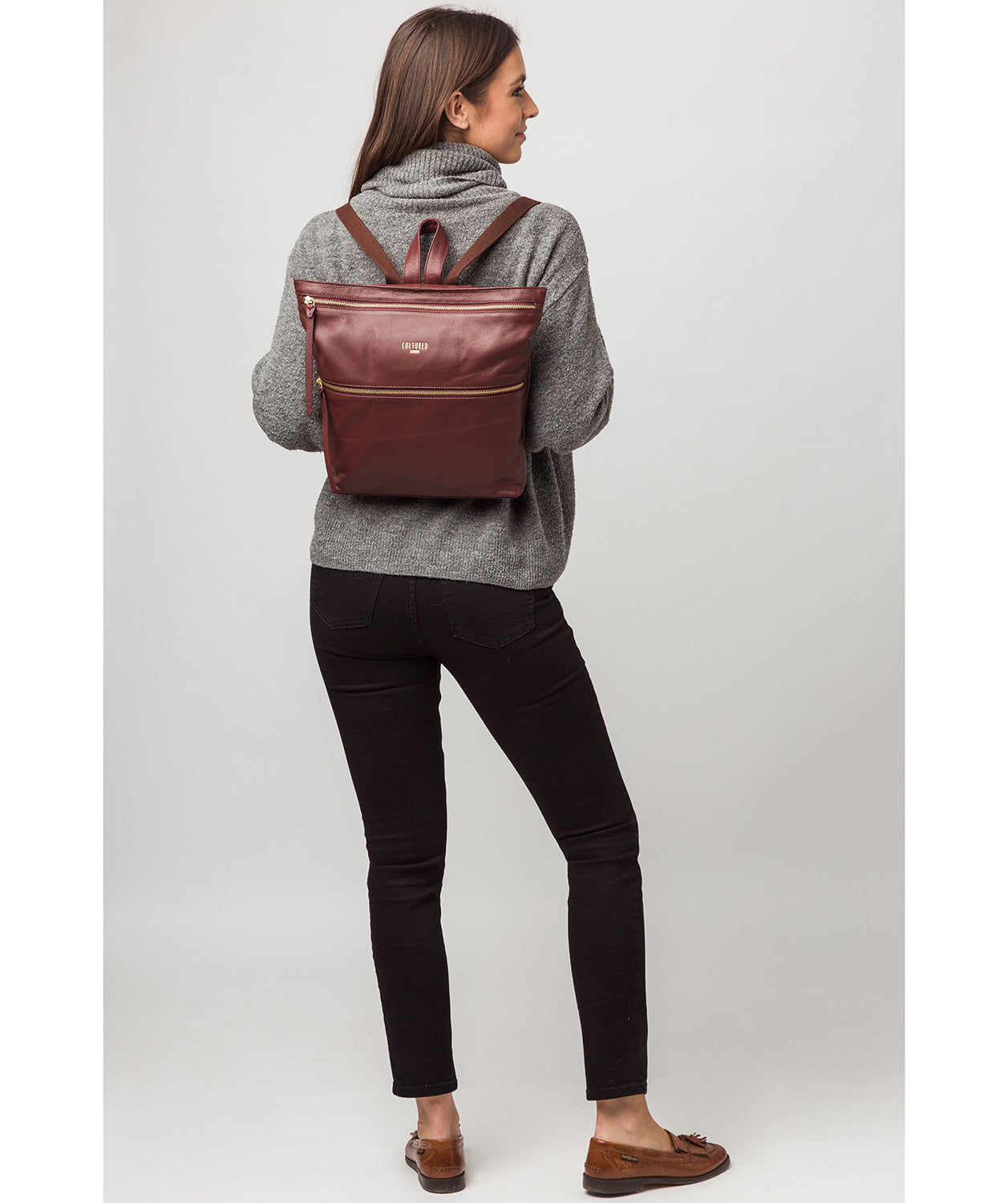 'Addington' Rich Chestnut Leather Backpack