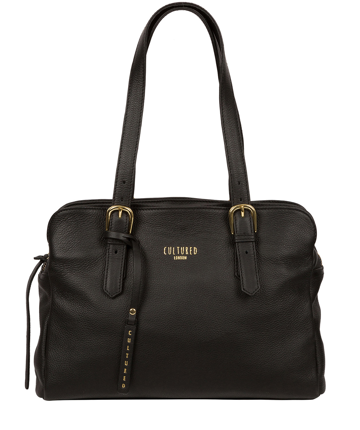 'Beckenham' Black Leather Handbag