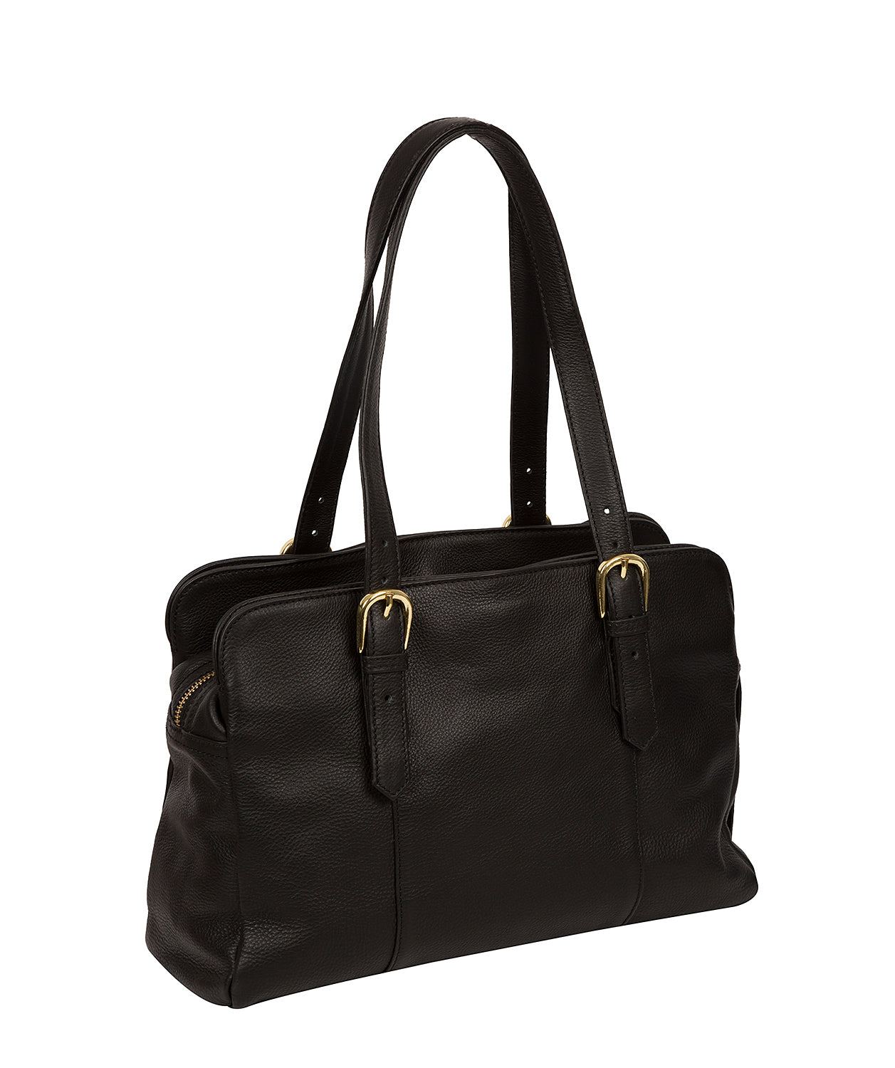 'Beckenham' Black Leather Handbag