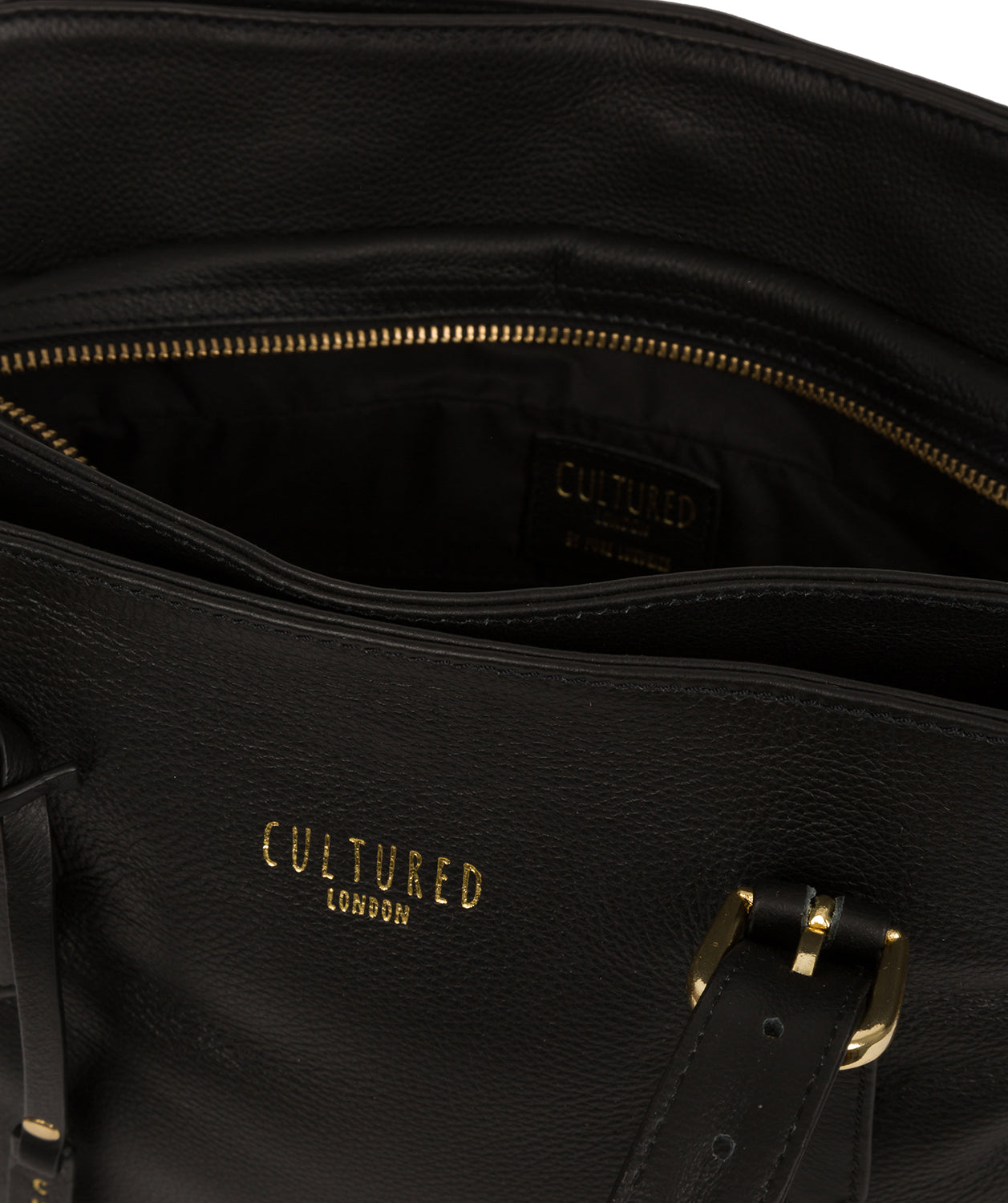 'Beckenham' Black Leather Handbag