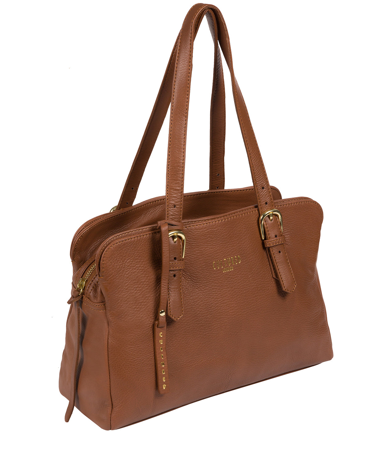 'Beckenham' Dark Tan Leather Handbag