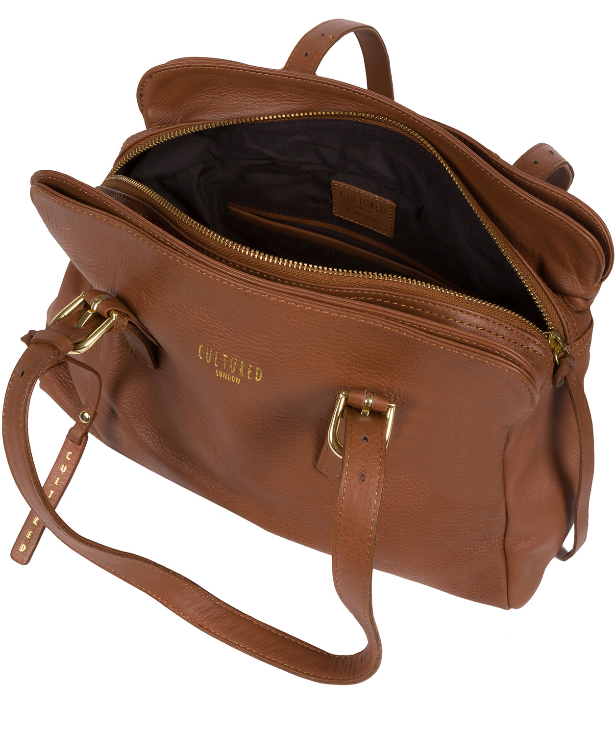 'Beckenham' Dark Tan Leather Handbag