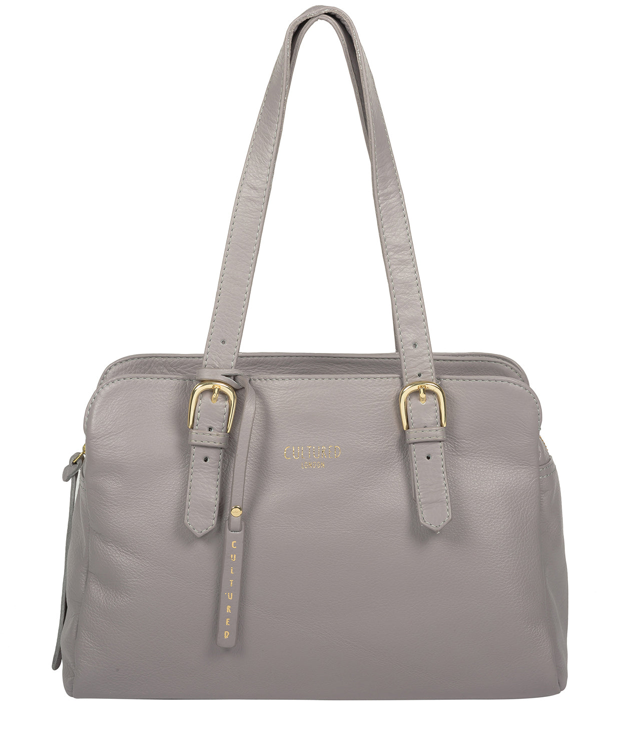 'Beckenham' Grey Leather Handbag