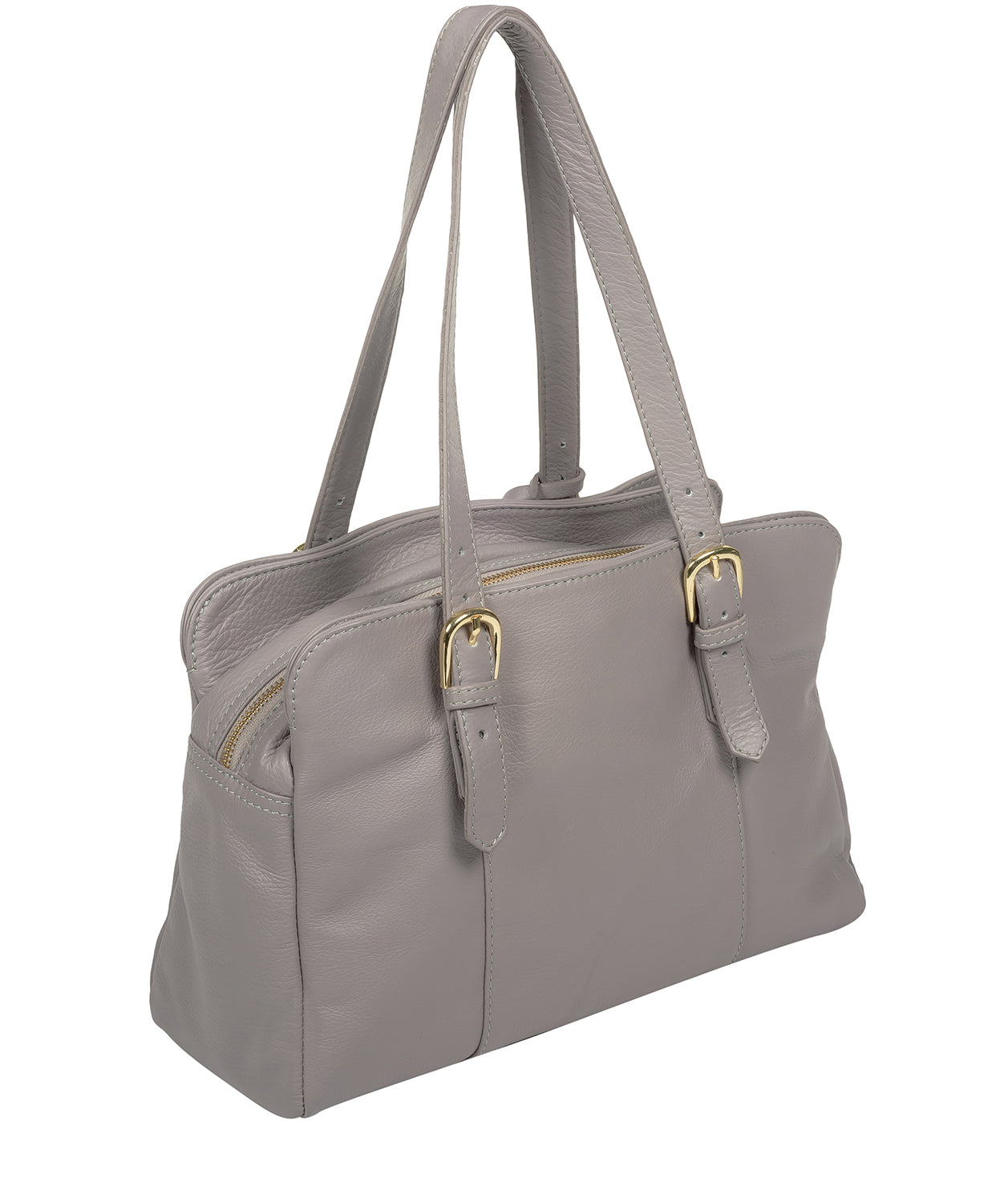 'Beckenham' Grey Leather Handbag