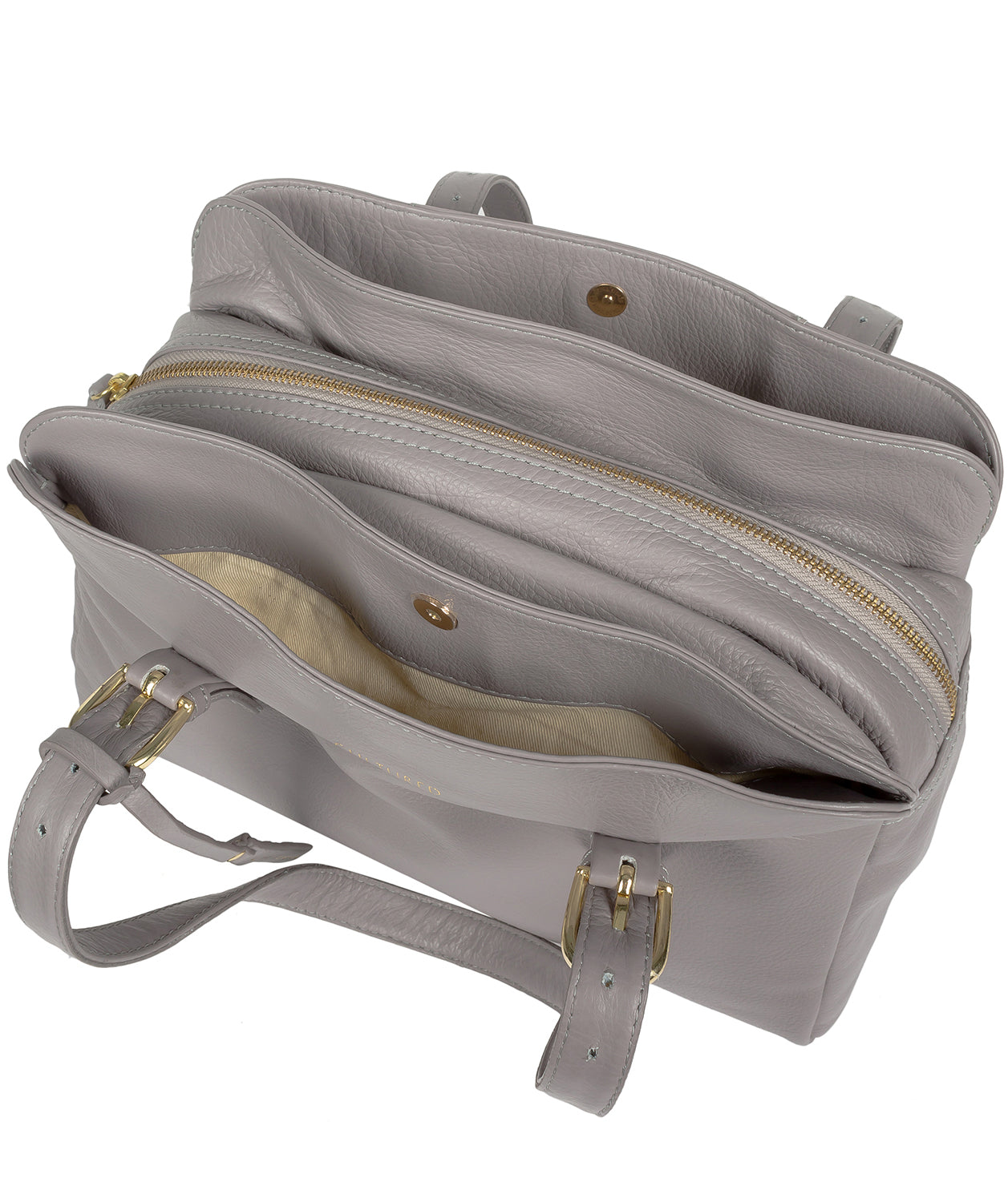 'Beckenham' Grey Leather Handbag