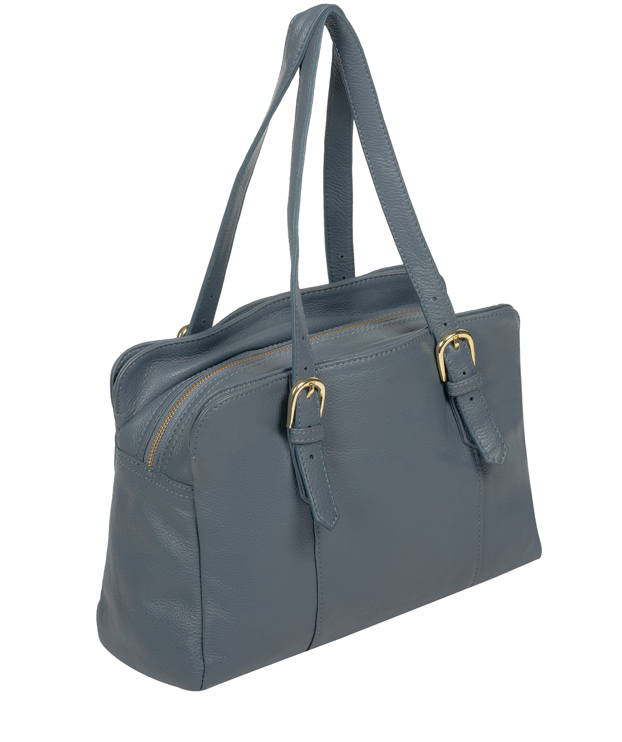 'Beckenham' Moonlight Blue Leather Handbag