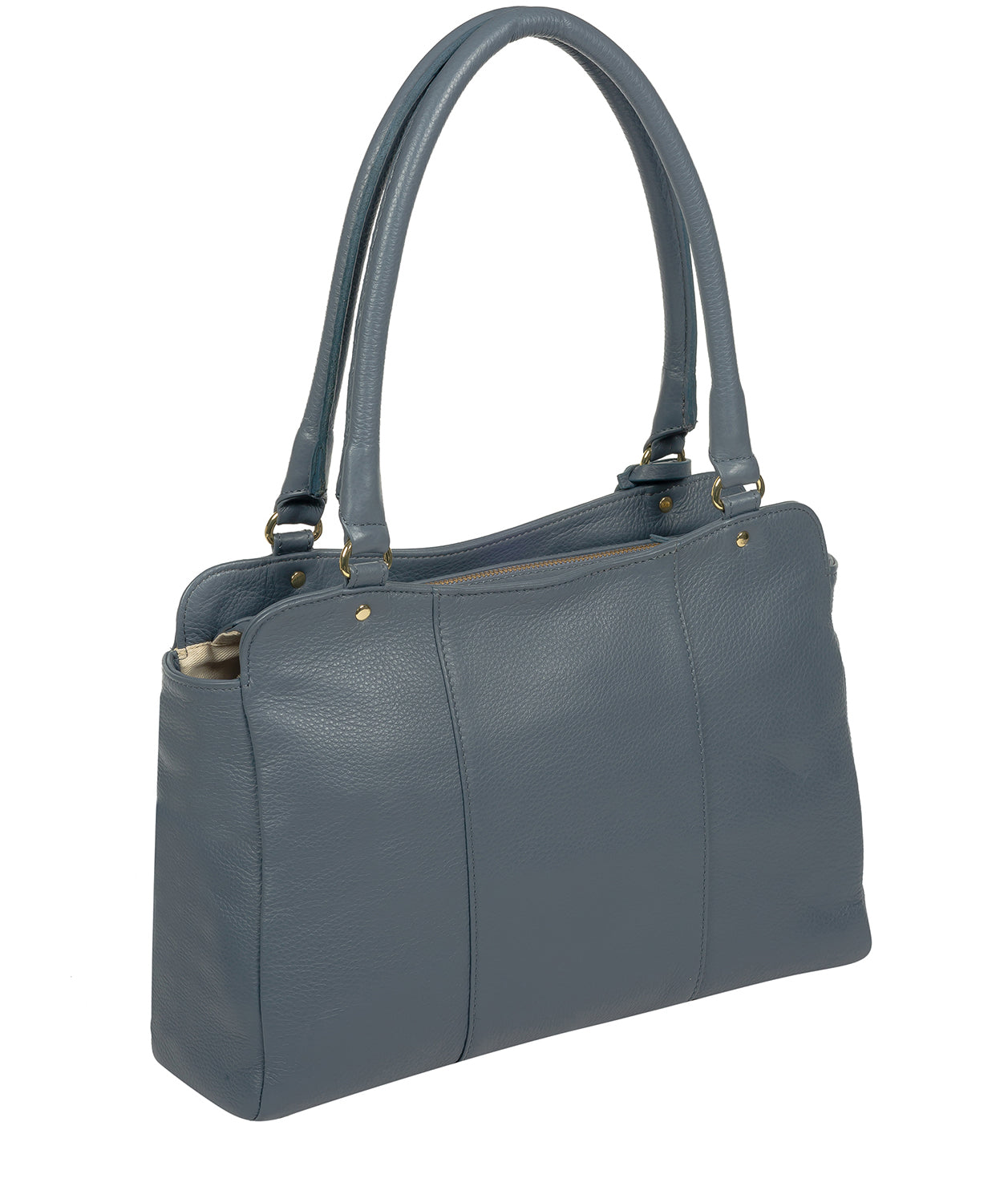 'Shadwell' Moonlight Blue Leather Handbag