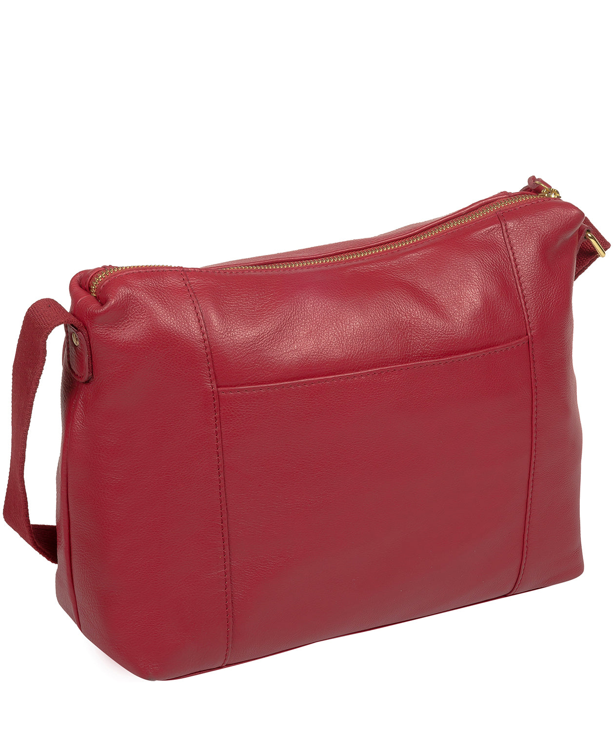 'Chancery' Red Leather Shoulder Bag