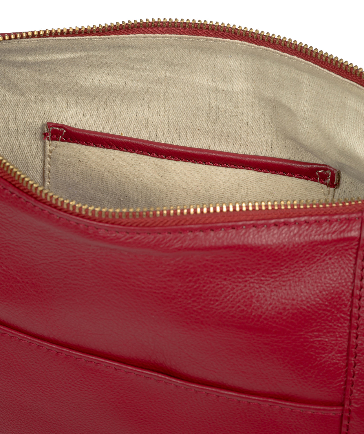 'Chancery' Red Leather Shoulder Bag