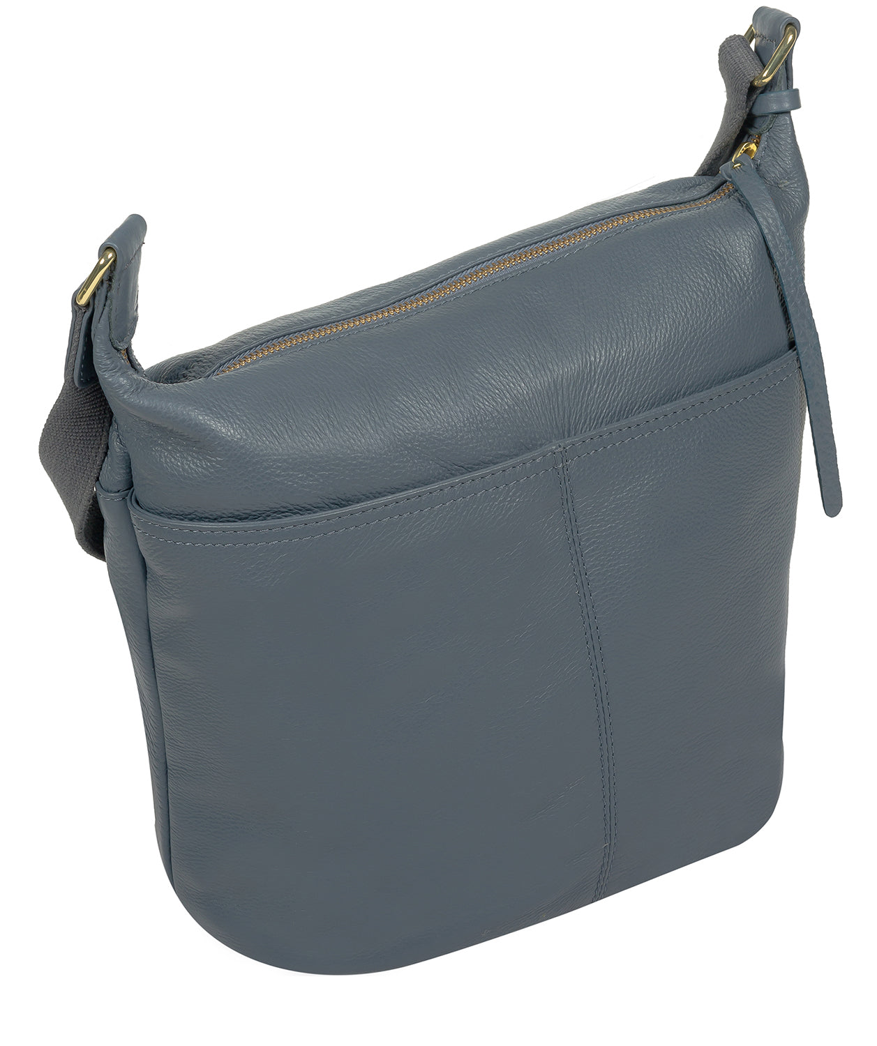 'Gants' Moonlight Blue Leather Cross Body Bag