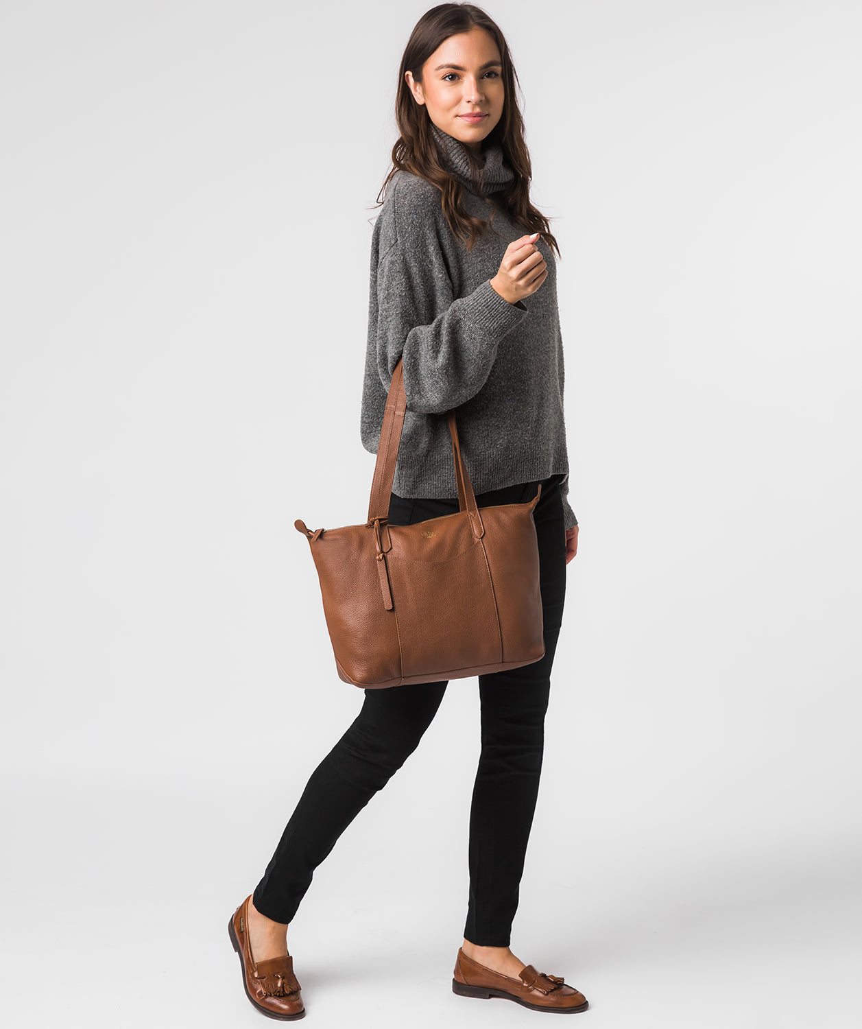 'Hillingdon' Tan Leather Tote Bag