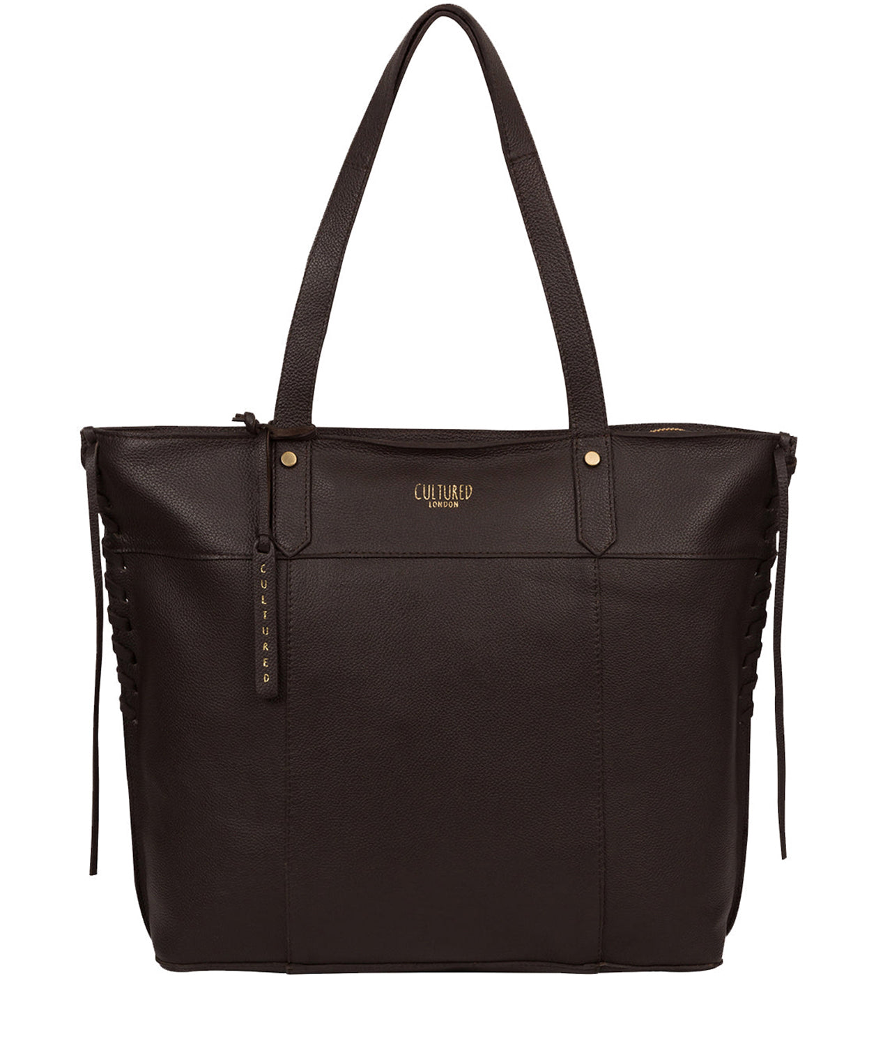 'Bromley' Dark Brown Leather Tote Bag