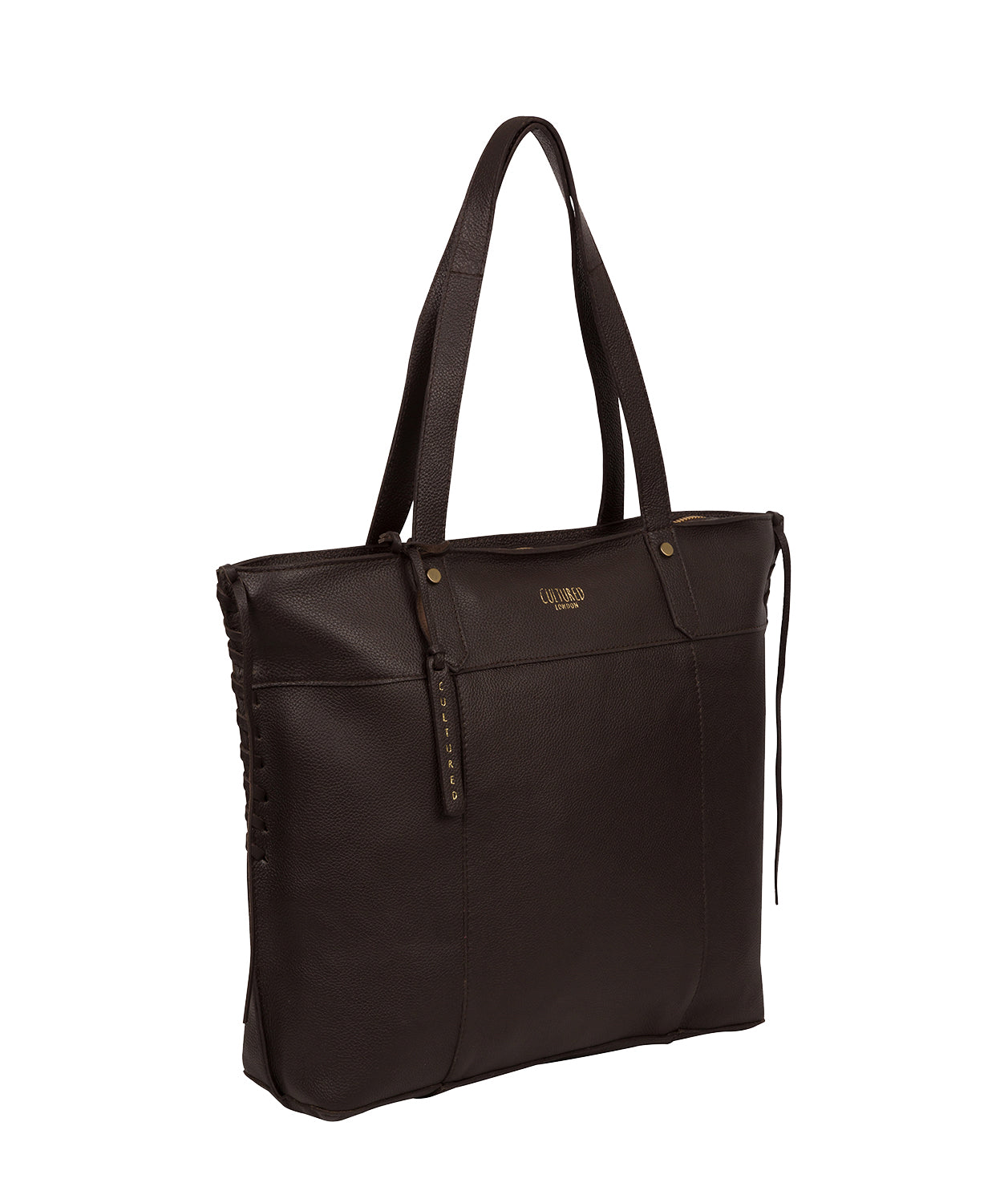 'Bromley' Dark Brown Leather Tote Bag