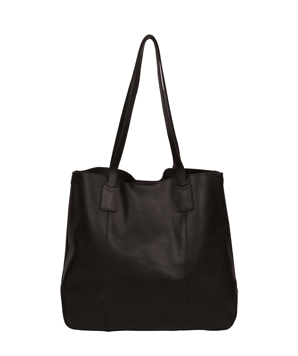 'Kingston' Black Leather Tote Bag