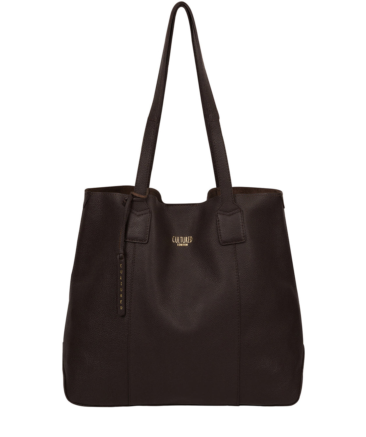 'Kingston' Dark Brown Leather Tote Bag