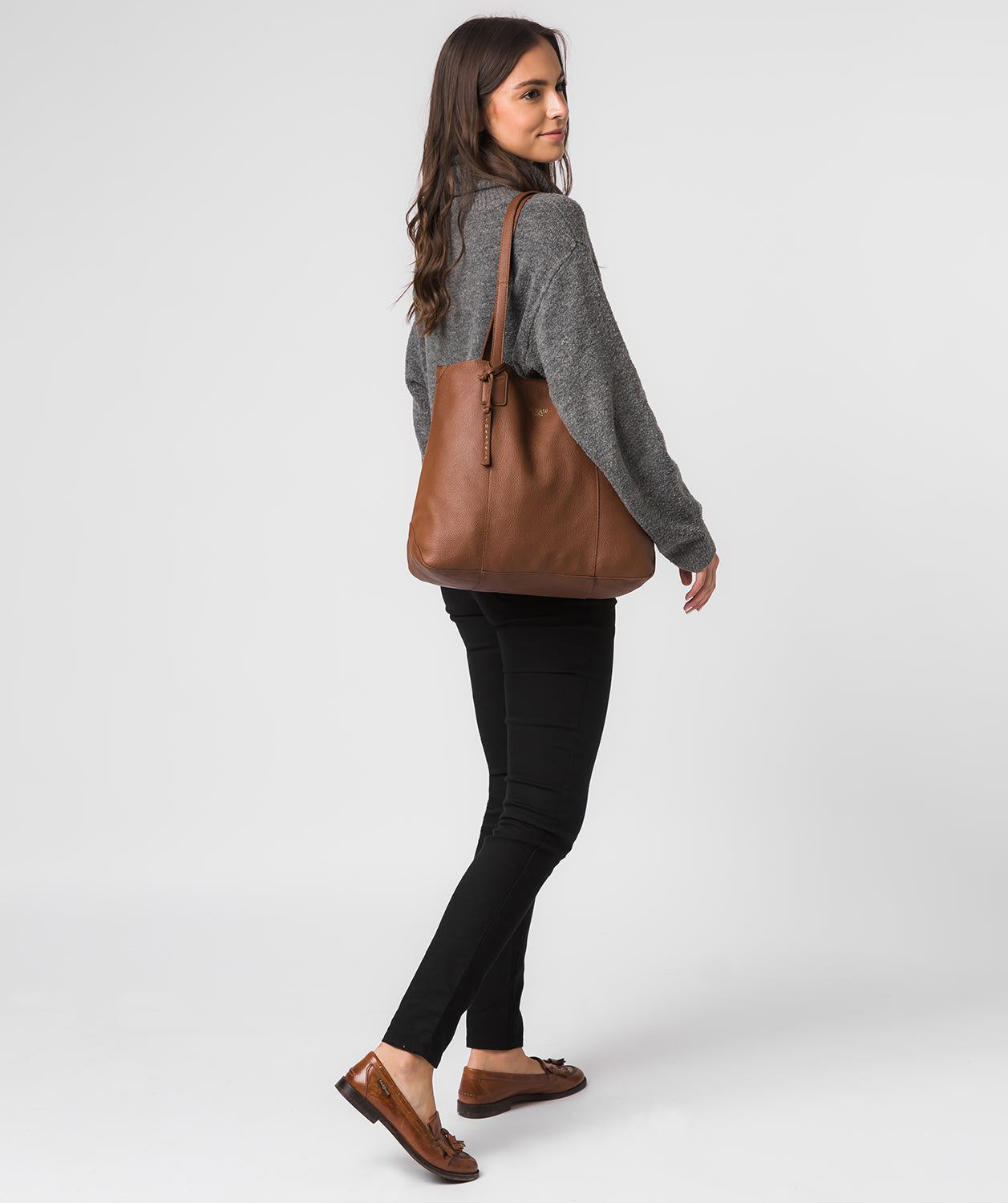 'Kingston' Tan Leather Tote Bag