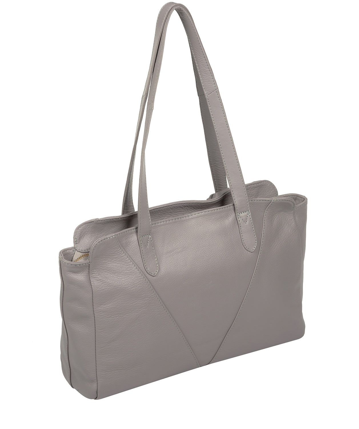 'Astoria' Grey Leather Shoulder Bag